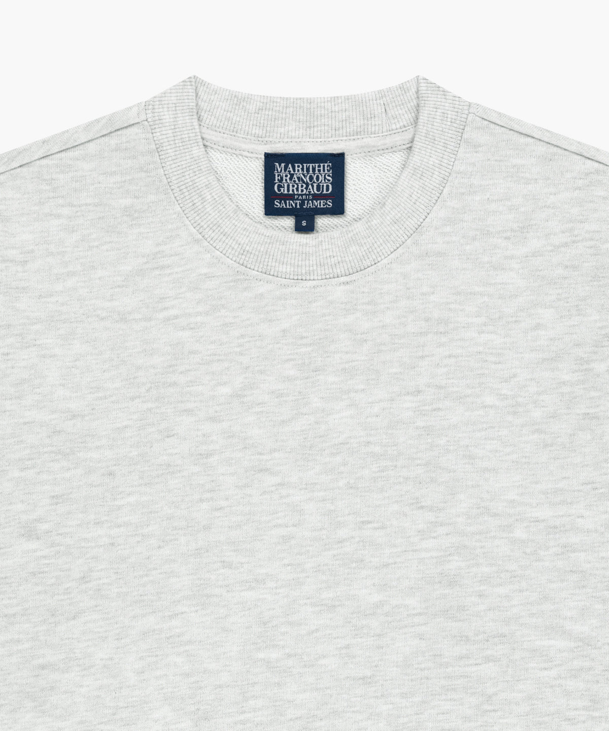 Marithe & Francois Girbaud - Marithe X Saint James Bon Bon Elbow Patch Sweatshirt (Light Heather Gray) product image 6 | TRAB K-Fashion Australia