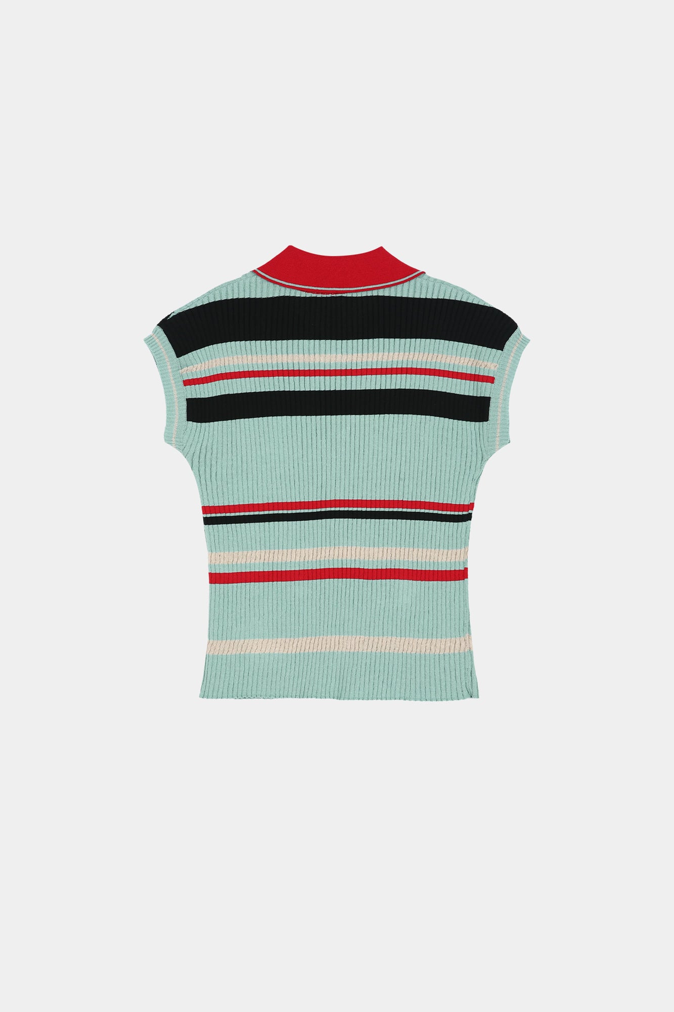 Andersson Bell - Color-Blocked Knit Polo Vest (Blue/Red) product image 9 | TRAB K-Fashion Australia