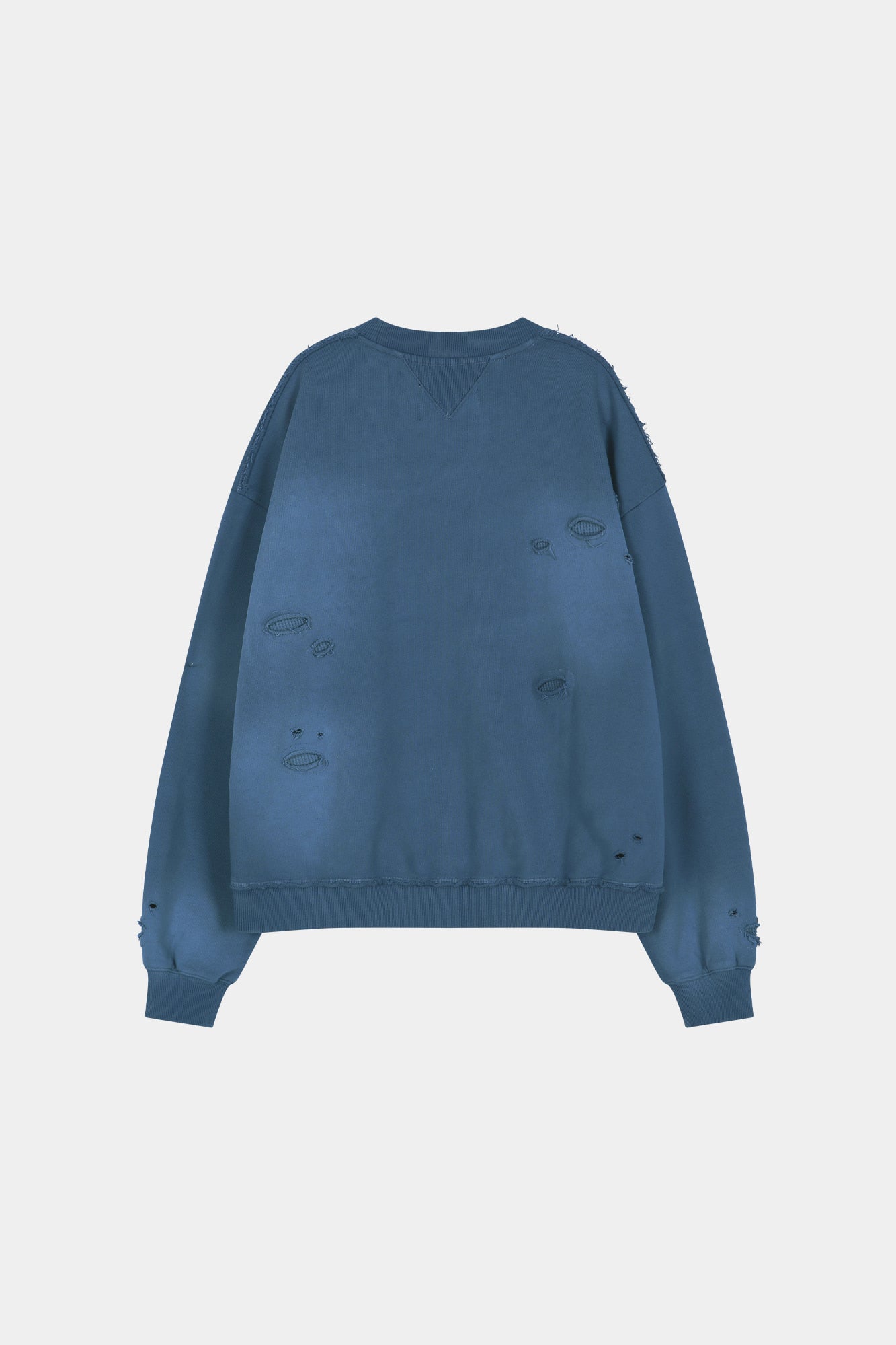 Andersson Bell - (essential) Unisex Spray Washed Heart Message Sweatshirt (sky Blue) (Sky Blue) product image 10 | TRAB K-Fashion Australia
