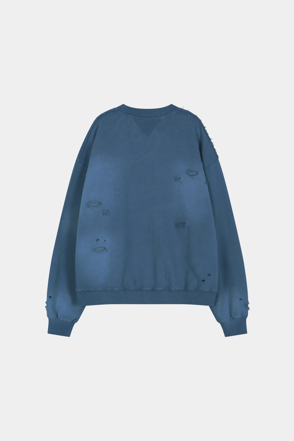 Andersson Bell - (essential) Unisex Spray Washed Heart Message Sweatshirt (Sky Blue) product image 10 | TRAB K-Fashion Australia