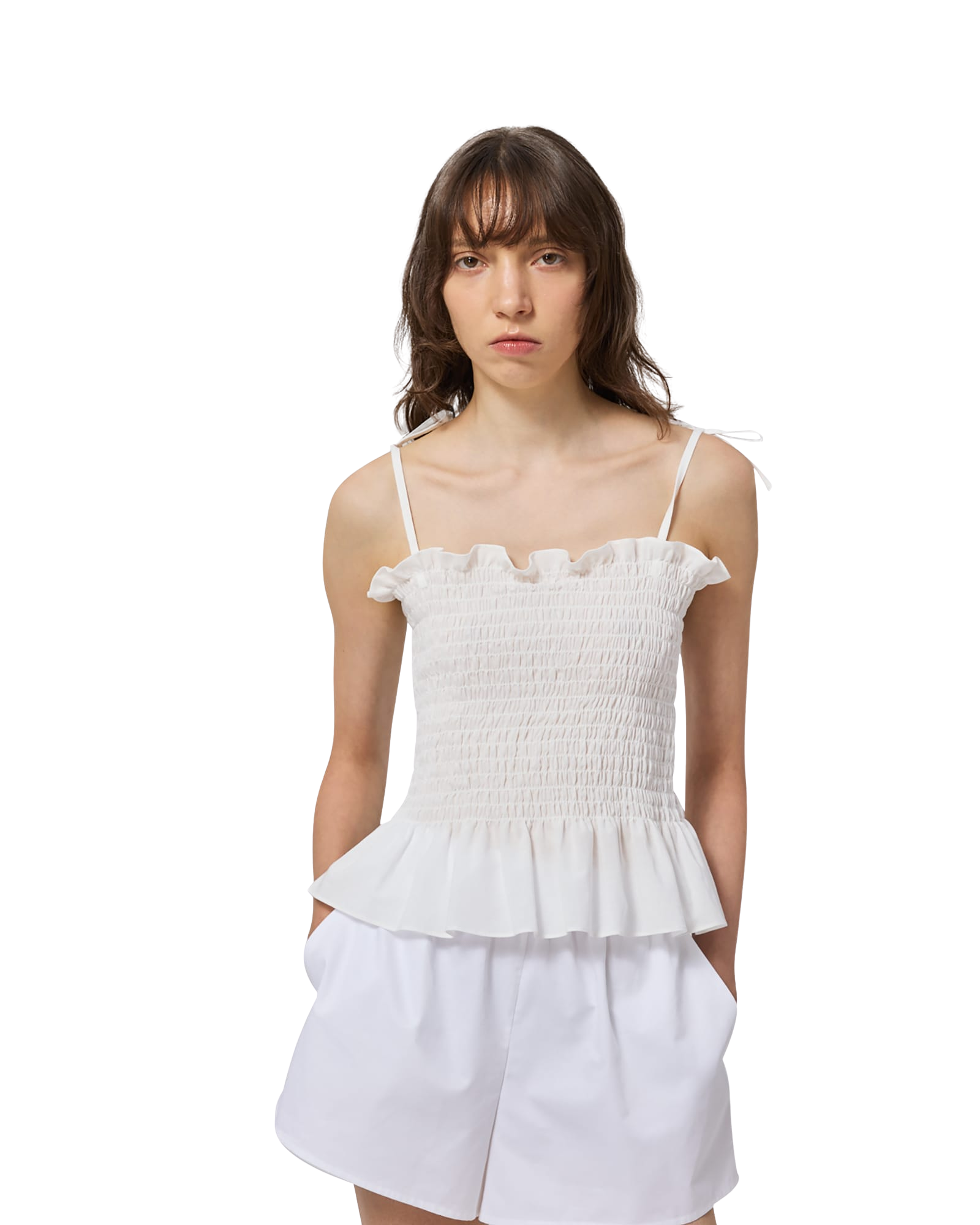 Kimhe Kim - Seersucker Smoked Top (White) product image 10 | TRAB K-Fashion Australia