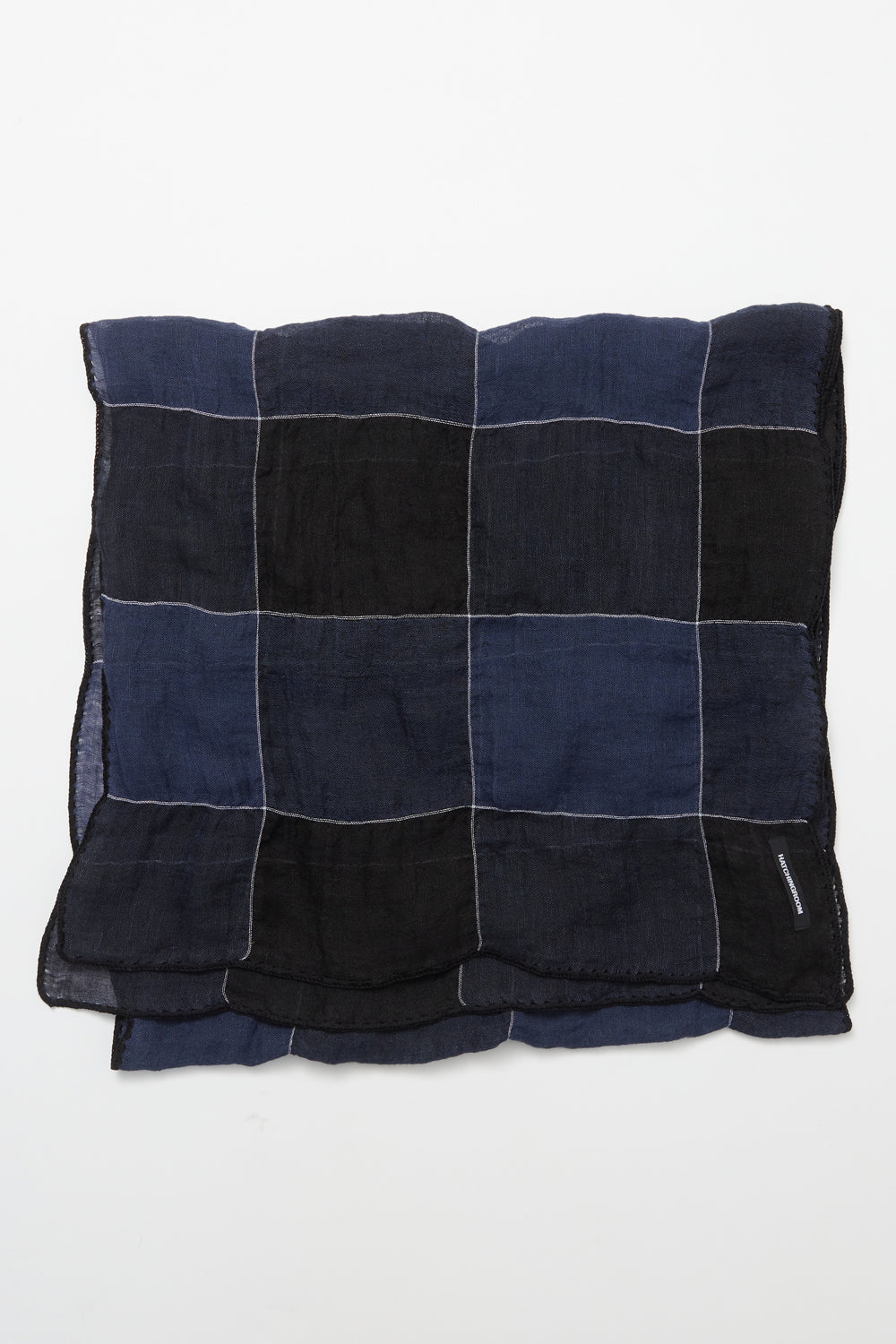 Hatchingroom - Check Scarf Linen (Black/Blue) product image 4 | TRAB K-Fashion Australia
