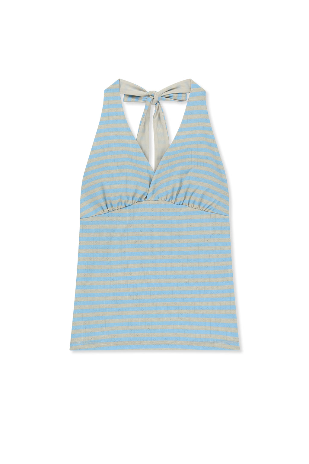 Matin Kim - Striped Halter Neck Top (Light Blue) product image 1 | TRAB K-Fashion Australia