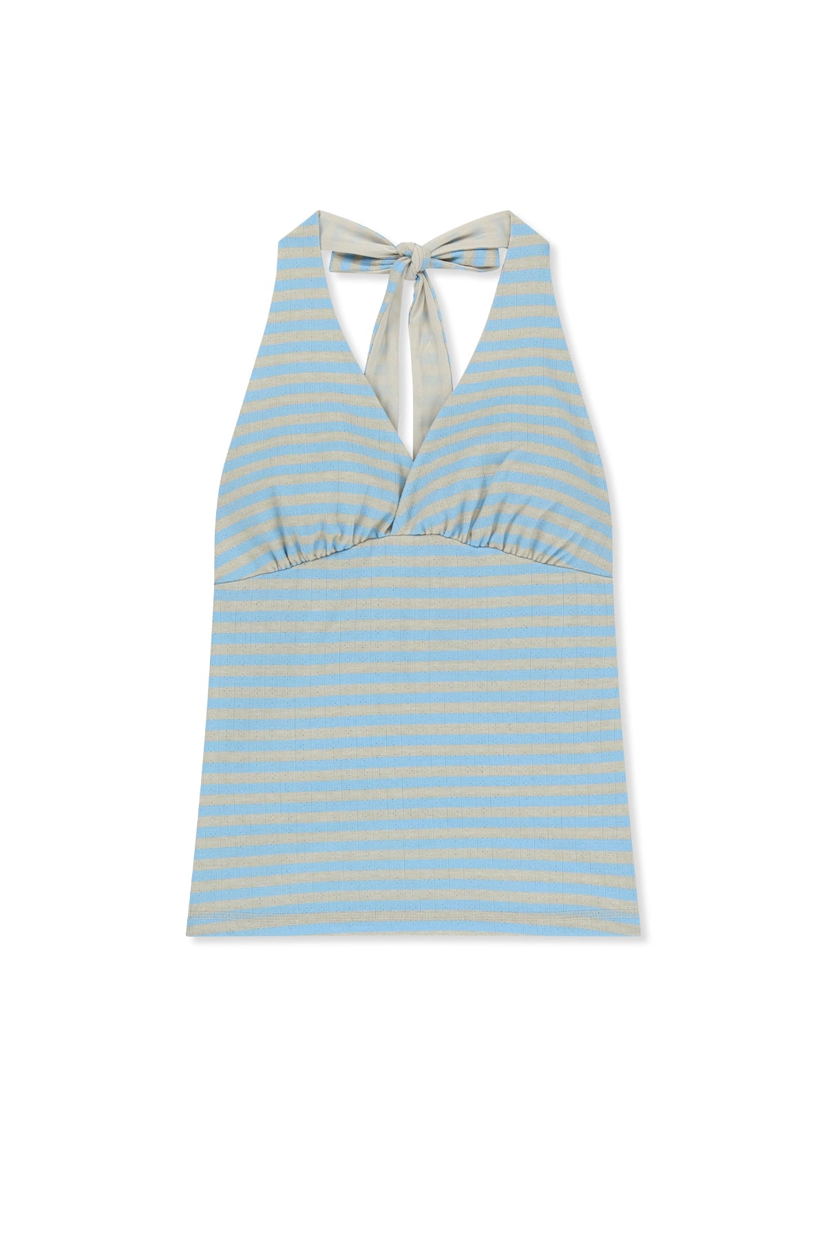 Matin Kim - Striped Halter Neck Top (Light Blue) product image 1 | TRAB K-Fashion Australia