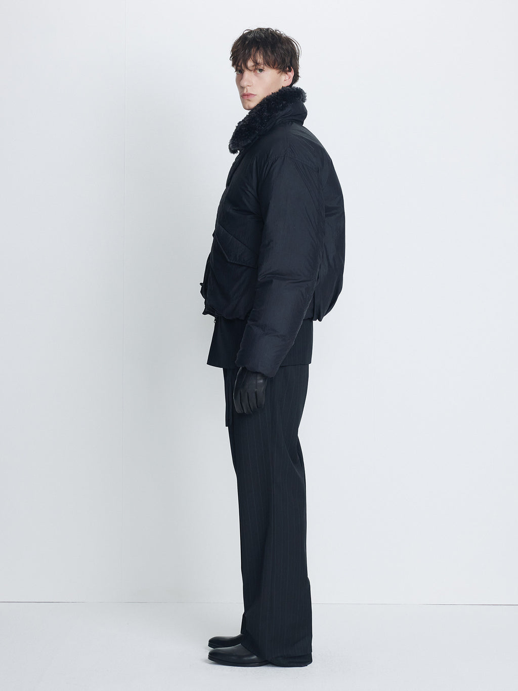 Tonywack - Shearling Collar Puffer Blouson (Black) product image 2 | TRAB K-Fashion Australia