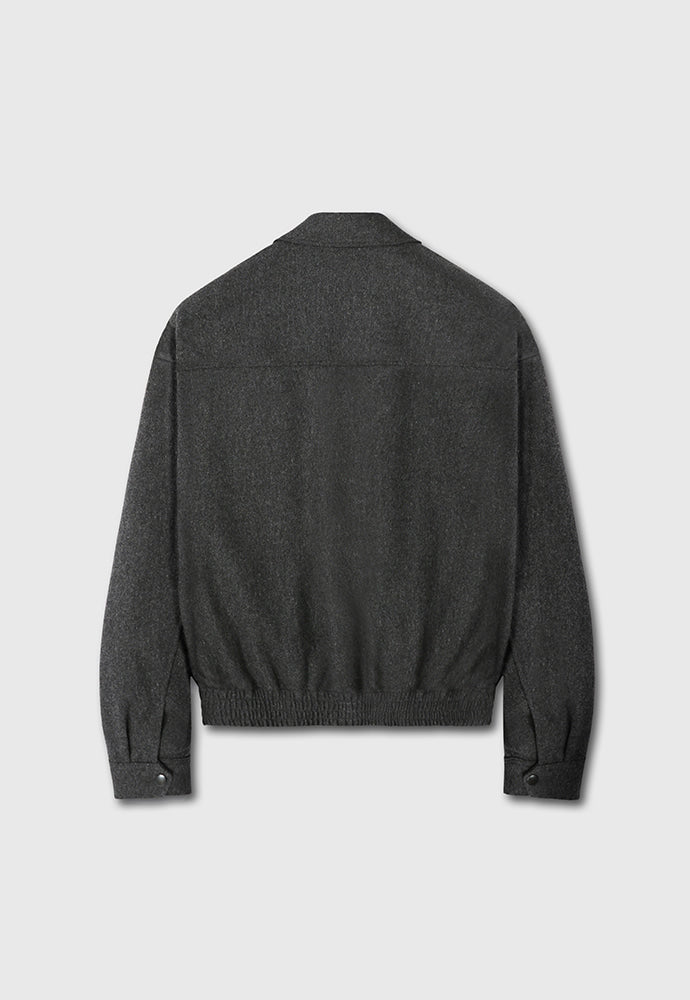 Tonywack - Merino Wool Chest Pocket Blouson Australian Wool 100% (Dark Grey) product image 9 | TRAB K-Fashion Australia