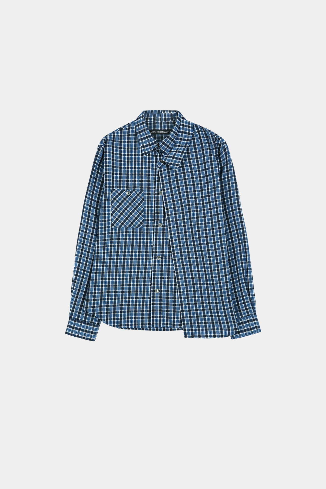 Andersson Bell - Blue Check Layered Shirt (Blue) product image 9 | TRAB K-Fashion Australia