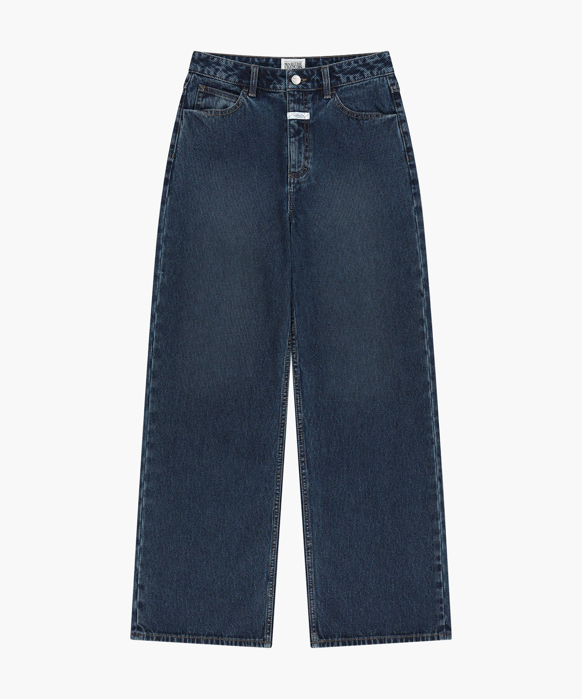 Marithe & Francois Girbaud - [Pre-order – Ships 7 Oct] Semi-wide Stripe Denim Pants (Dark Blue) product image 6 | TRAB K-Fashion Australia