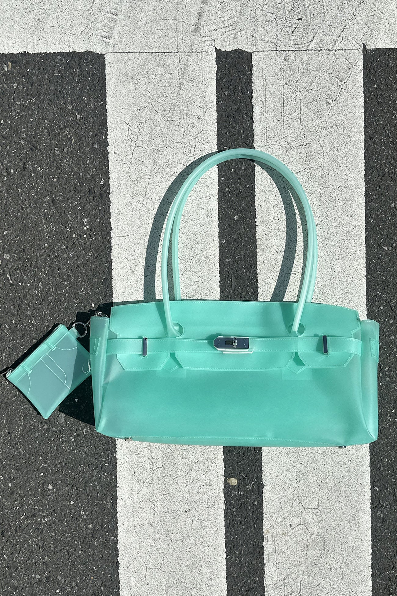 Deinet - [free Card Wallet] Jelly Two-Way Bag (Mint) product image 5 | TRAB K-Fashion Australia