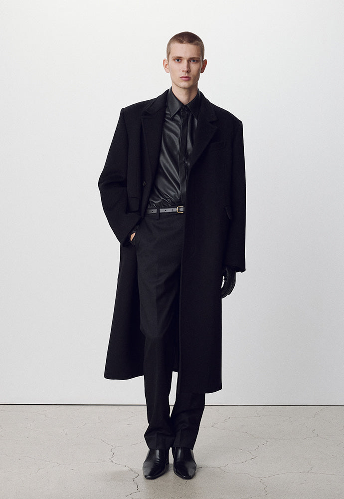 Tonywack - Wool And Cashmere Tailored Single Coat (Black) product image 9 | TRAB K-Fashion Australia