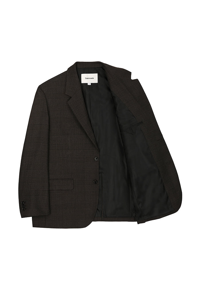 Tonywack - Signature 2-Button Blazer (Dark Brown Check) product image 6 | TRAB K-Fashion Australia