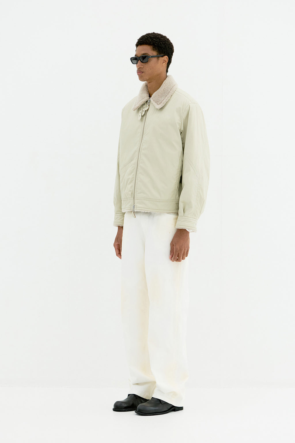 Coor - Fur Lined Cotton B-3 Jacket (Natural) product image 3 | TRAB K-Fashion Australia
