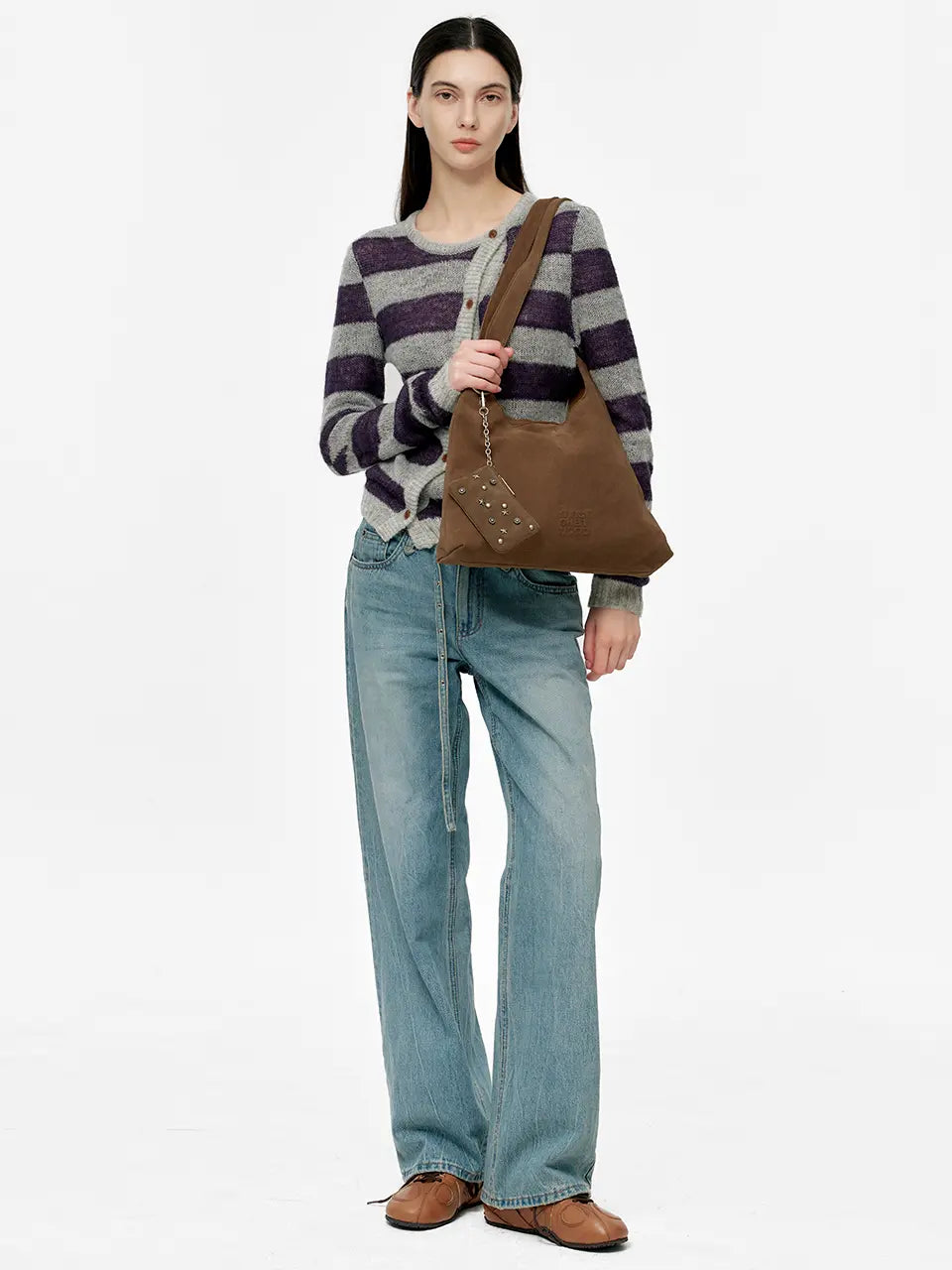 Marge Sherwood - Halter Hobo Large (Cappuccino Suede) product image 3 | TRAB K-Fashion Australia