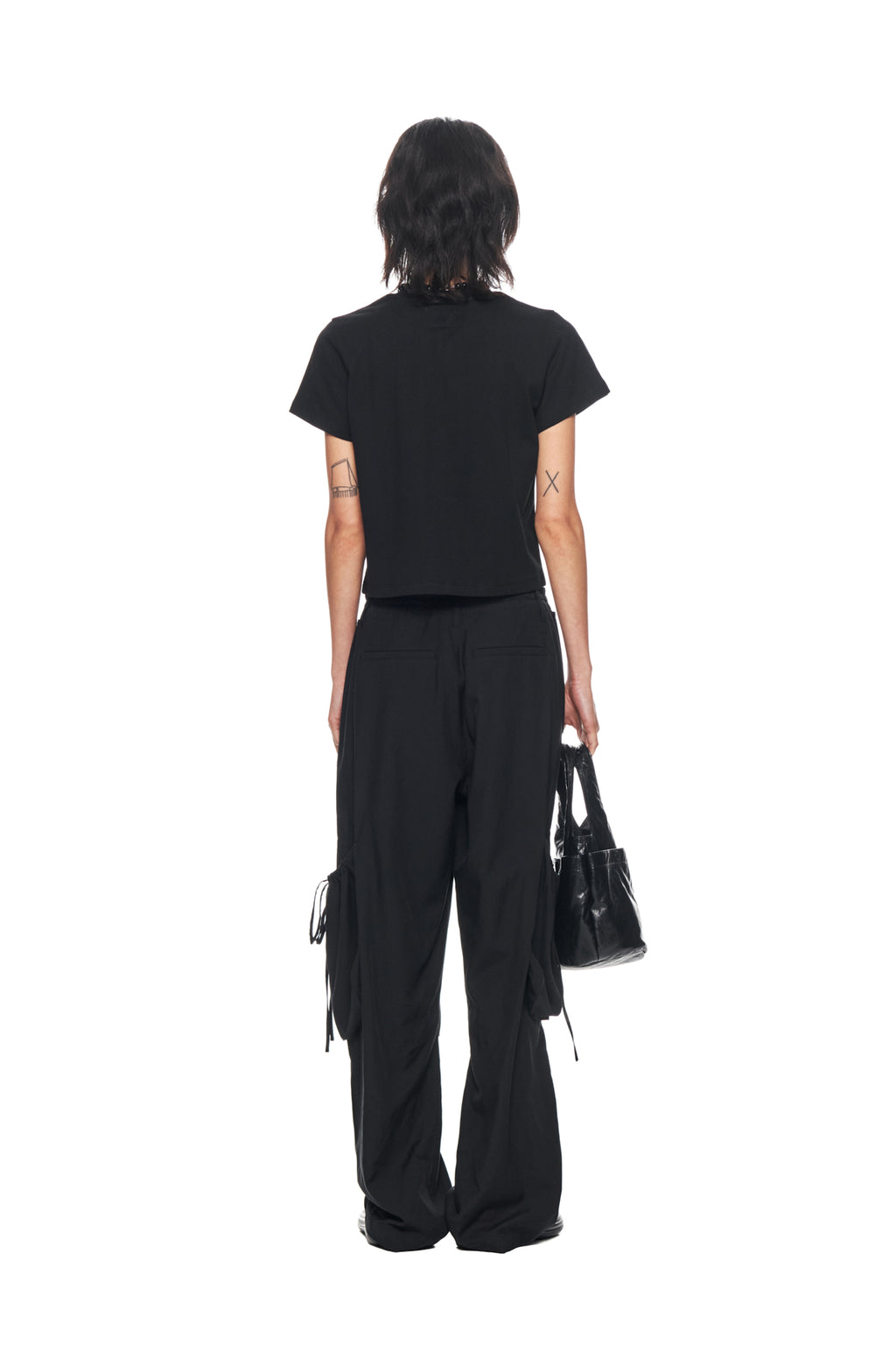Matin Kim - String Point Big Pocket Cargo Pants (Black) product image 7 | TRAB K-Fashion Australia