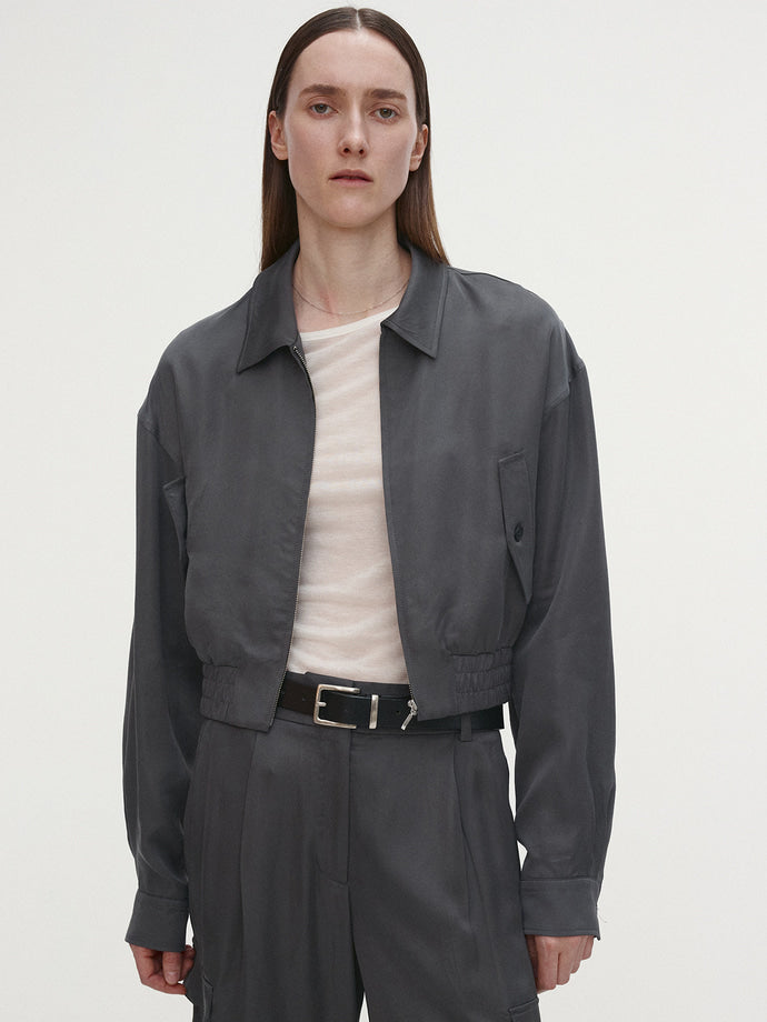 Tonywack - Loose-Fit Satin Cargo Pants (Carbon Grey) product image 3 | TRAB K-Fashion Australia