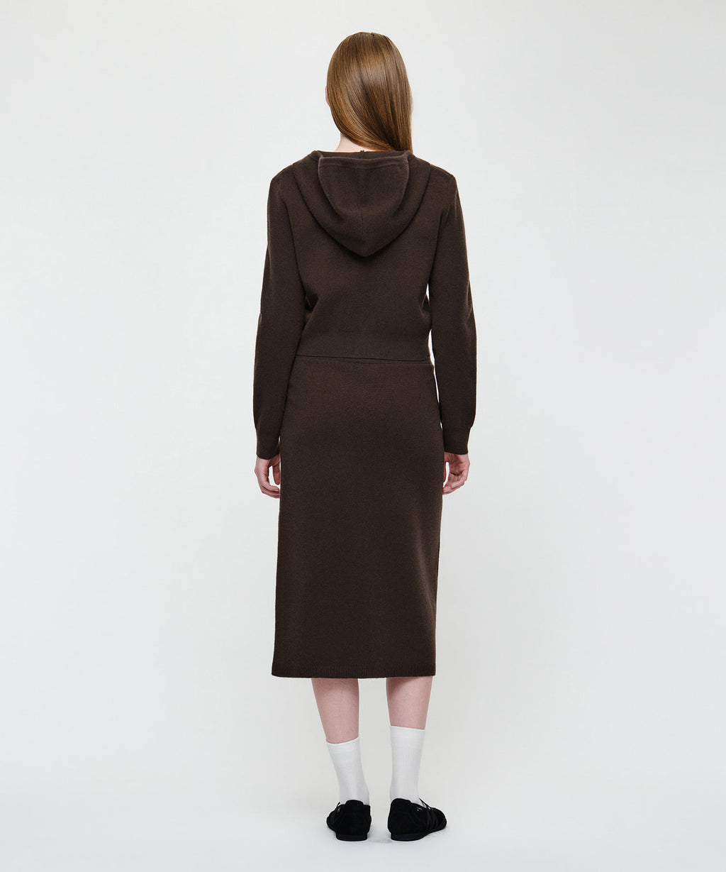 Marithe & Francois Girbaud - Ribbon Classic Logo Knit Skirt (Brown) product image 4 | TRAB K-Fashion Australia