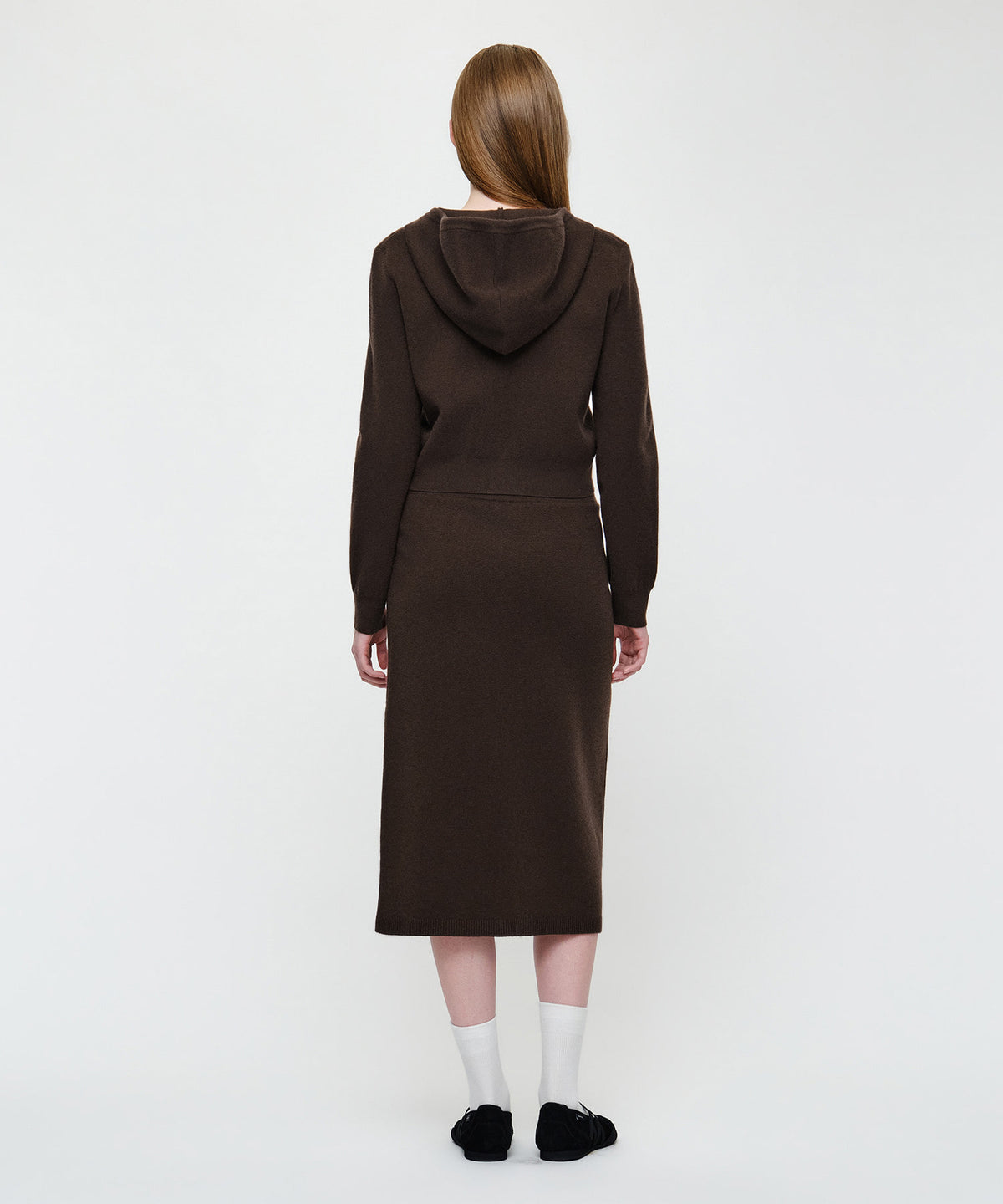 Marithe & Francois Girbaud - Ribbon Classic Logo Knit Skirt (Brown) product image 4 | TRAB K-Fashion Australia