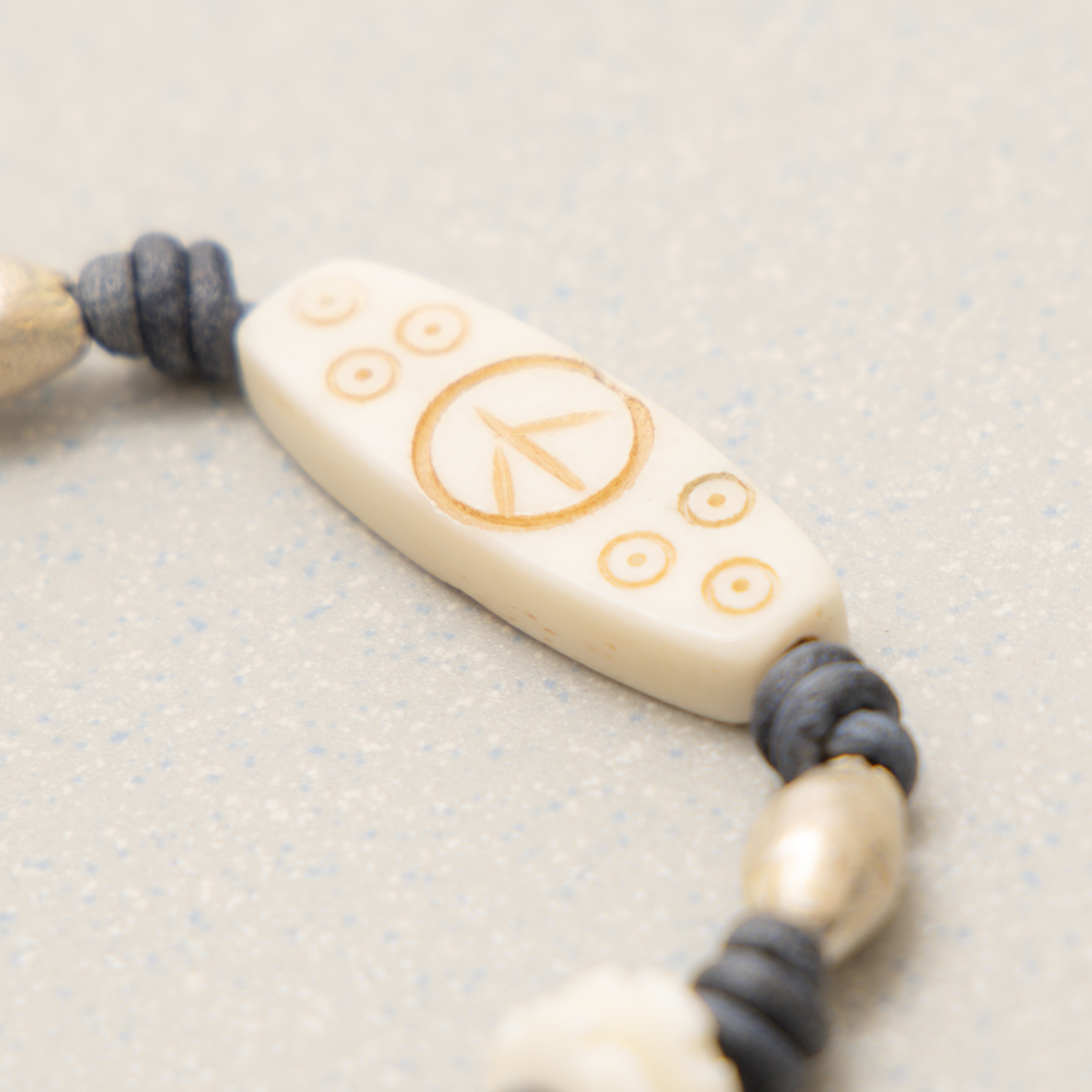 Towtow Archive - Etched Bracelet (Peace) (Blue) product image 2 | TRAB K-Fashion Australia