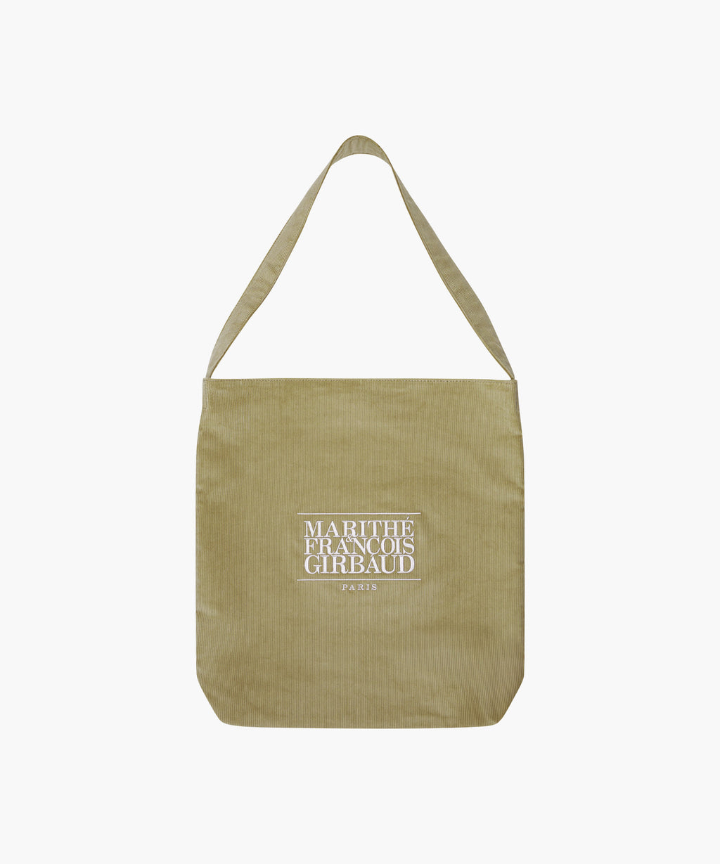 Marithe & Francois Girbaud - Classic Logo Corduroy Bag (Beige) product image 1 | TRAB K-Fashion Australia