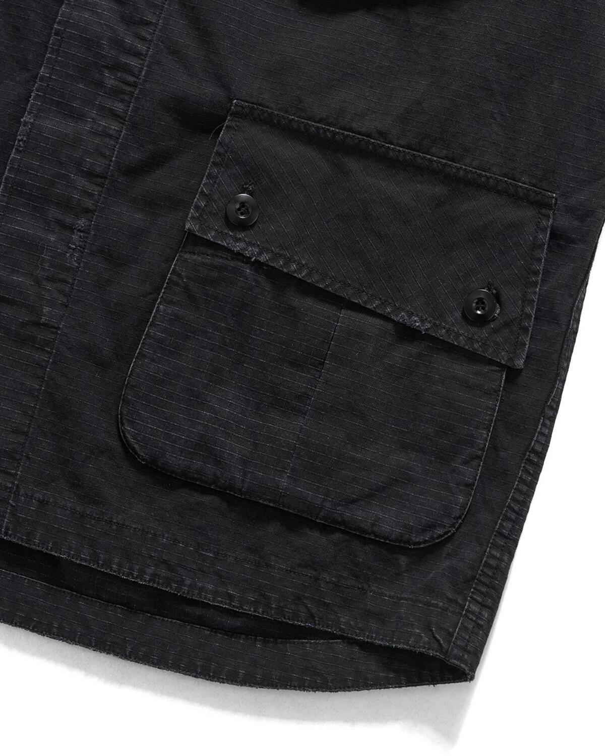 Eastlogue - Embroidered Woody Fatigue Half Shirts Jacket (Black Ripstop) product image 4 | TRAB K-Fashion Australia