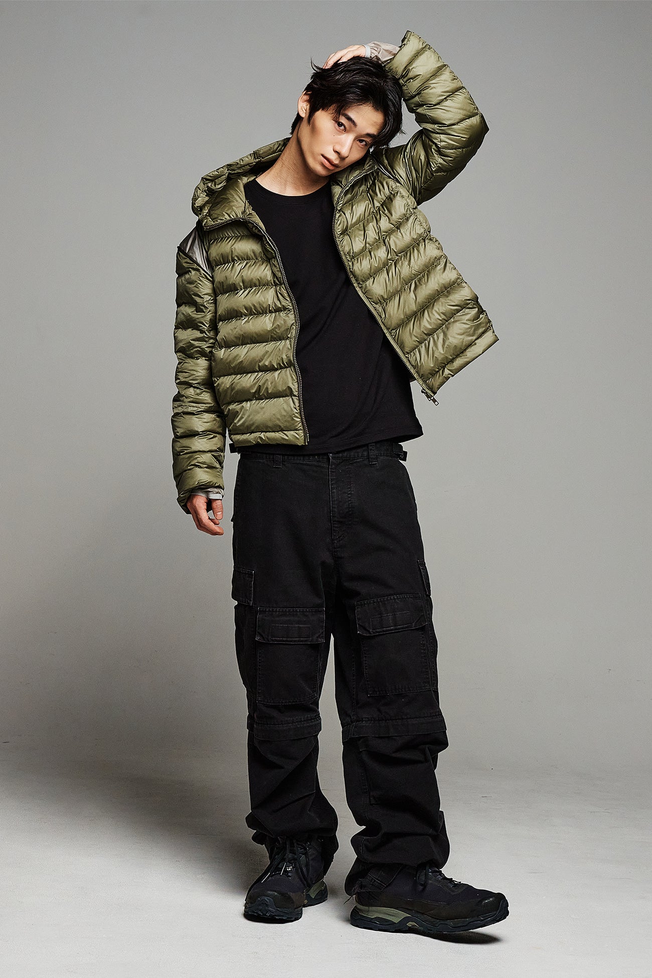 Deinet - Point Wellon Hooded Jacket (Khaki) product image 4 | TRAB K-Fashion Australia
