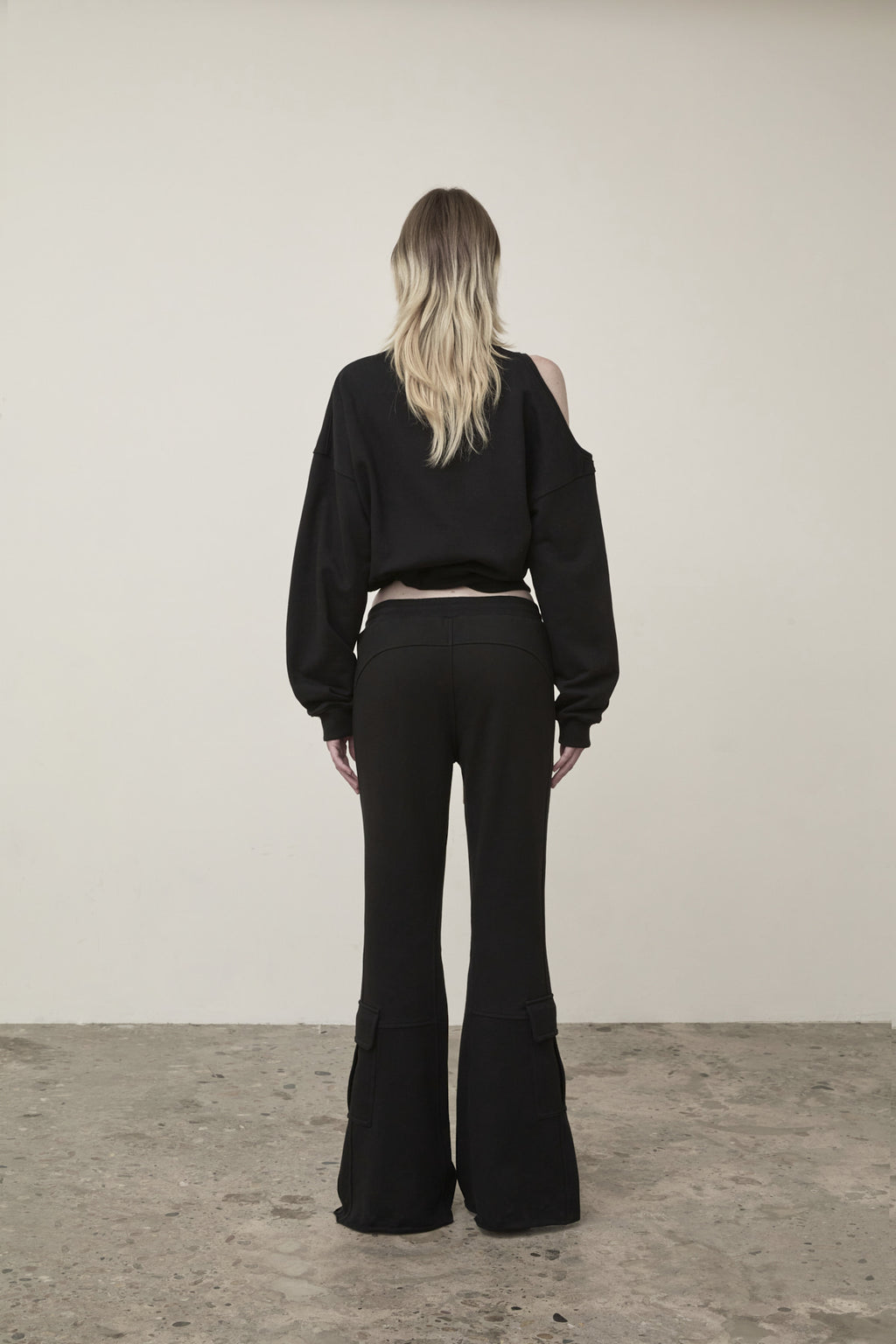 Matin Kim - Shoulder Hole Sweatshirt (Black) product image 7 | TRAB K-Fashion Australia