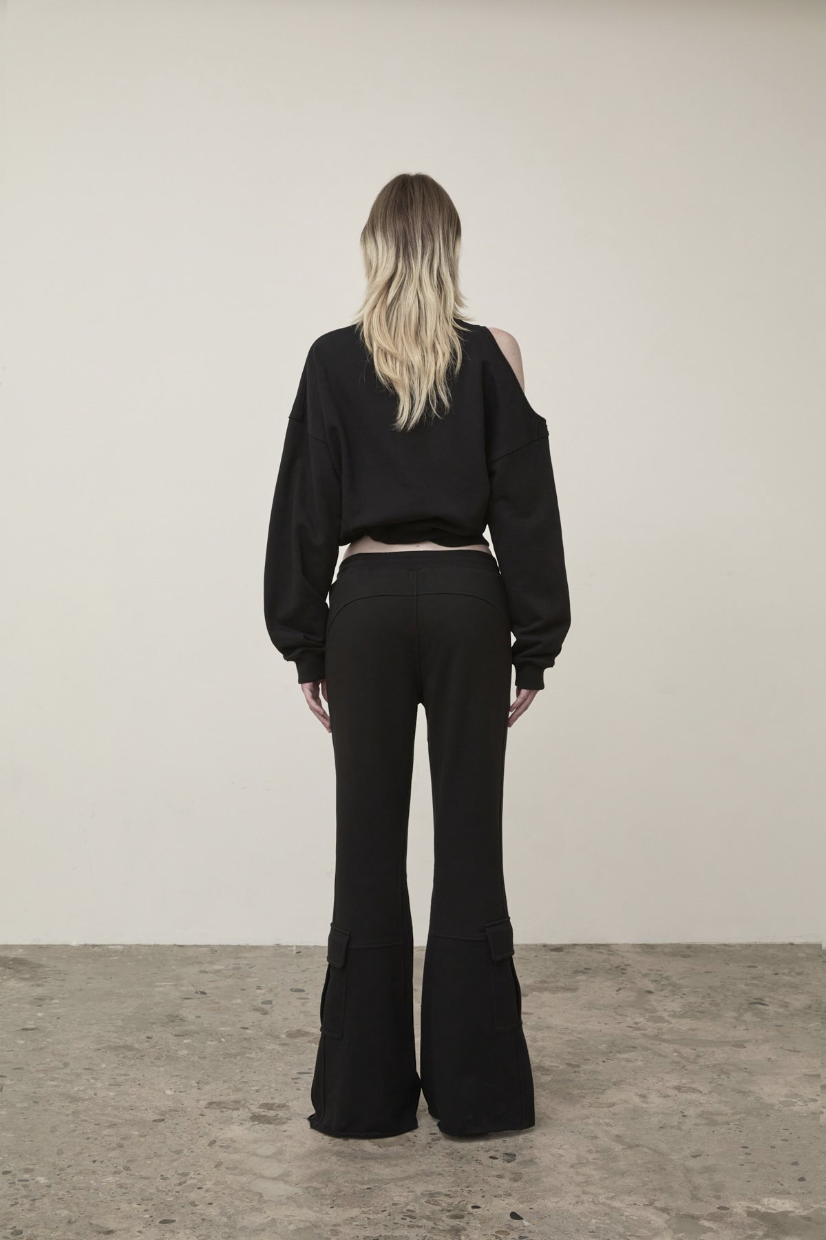 Matin Kim - Shoulder Hole Sweatshirt (Black) product image 7 | TRAB K-Fashion Australia