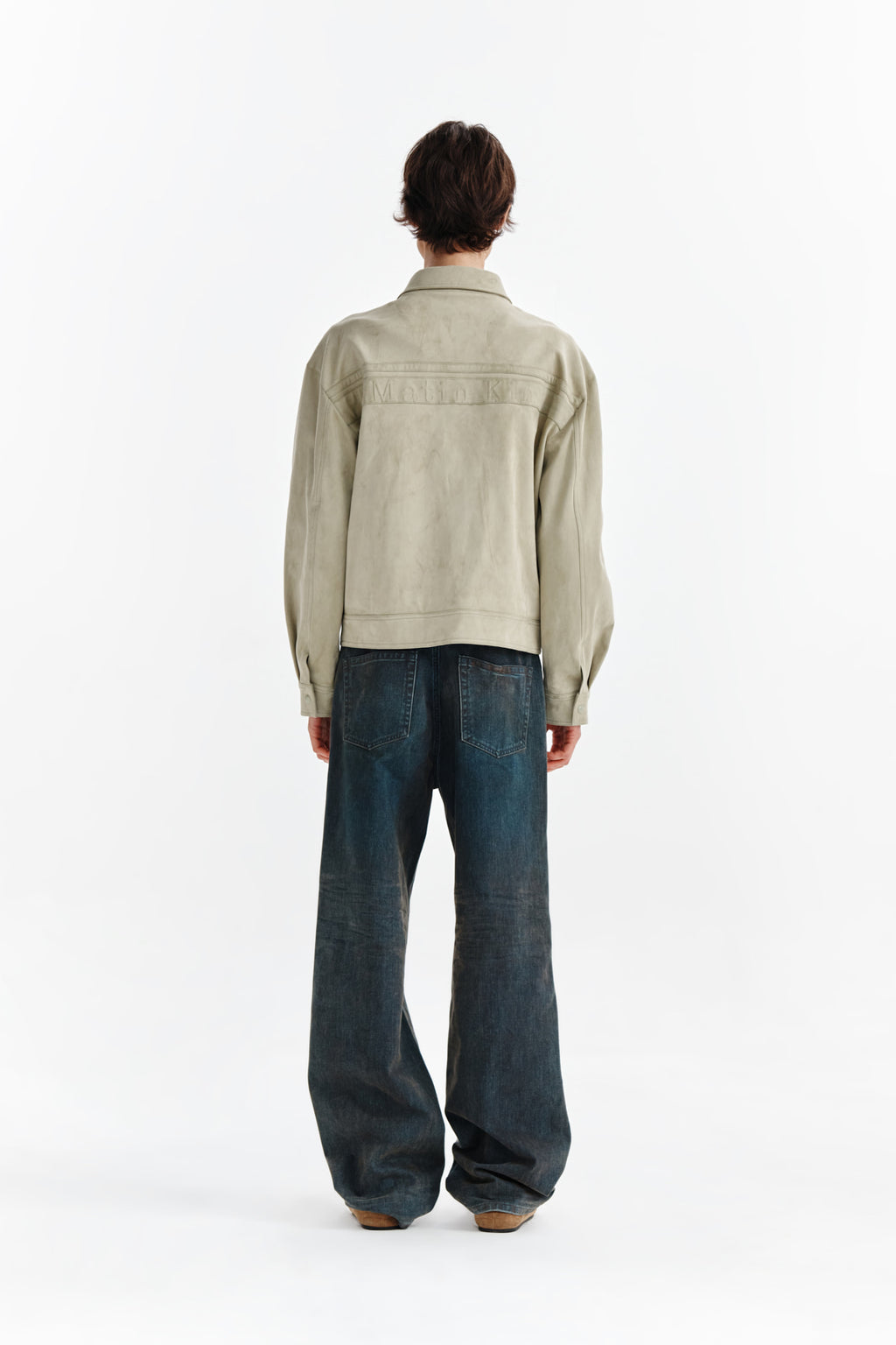 Matin Kim - Vintage Velvet Denim Pants (Blue) product image 7 | TRAB K-Fashion Australia