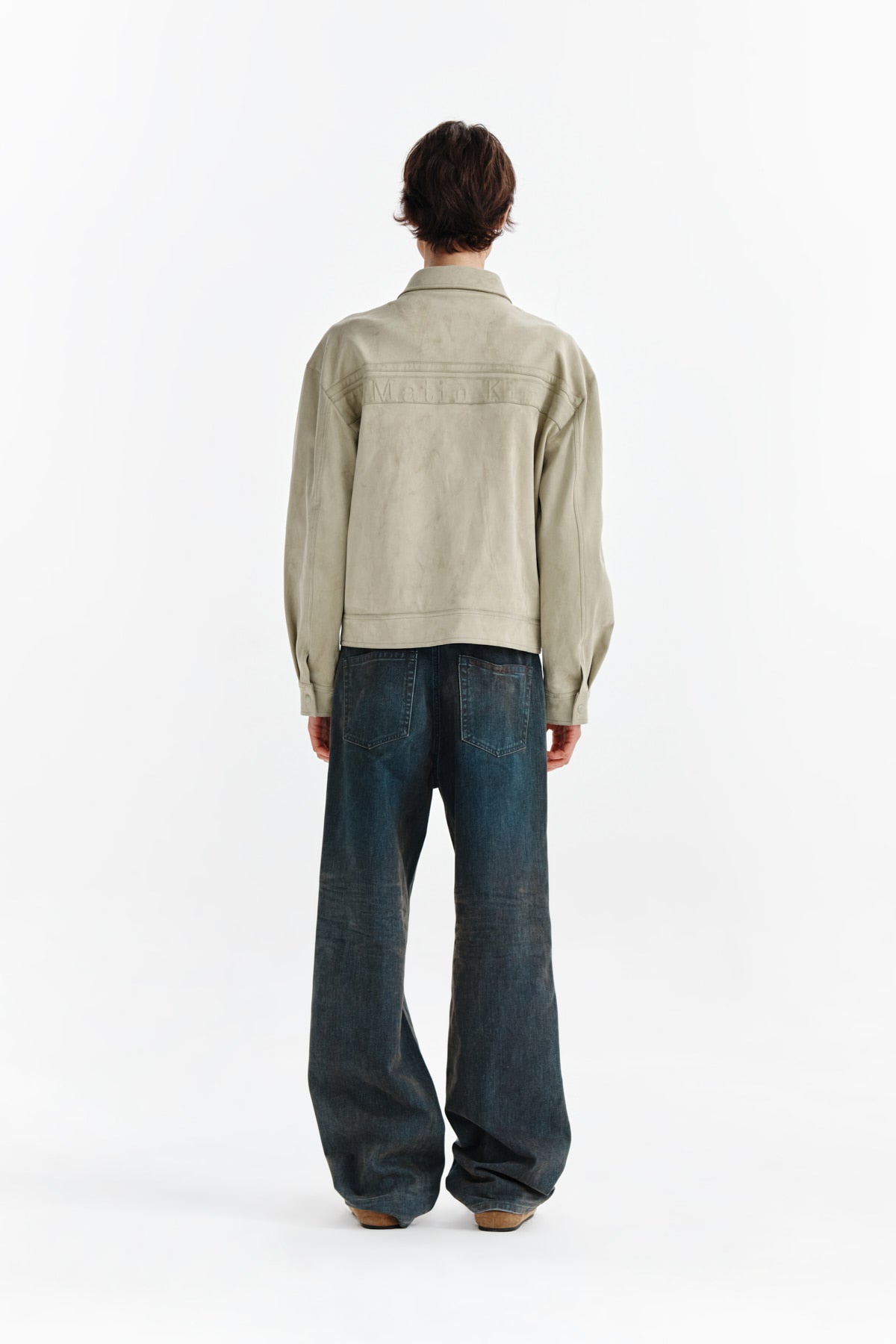 Matin Kim - Vintage Velvet Denim Pants (Blue) product image 7 | TRAB K-Fashion Australia
