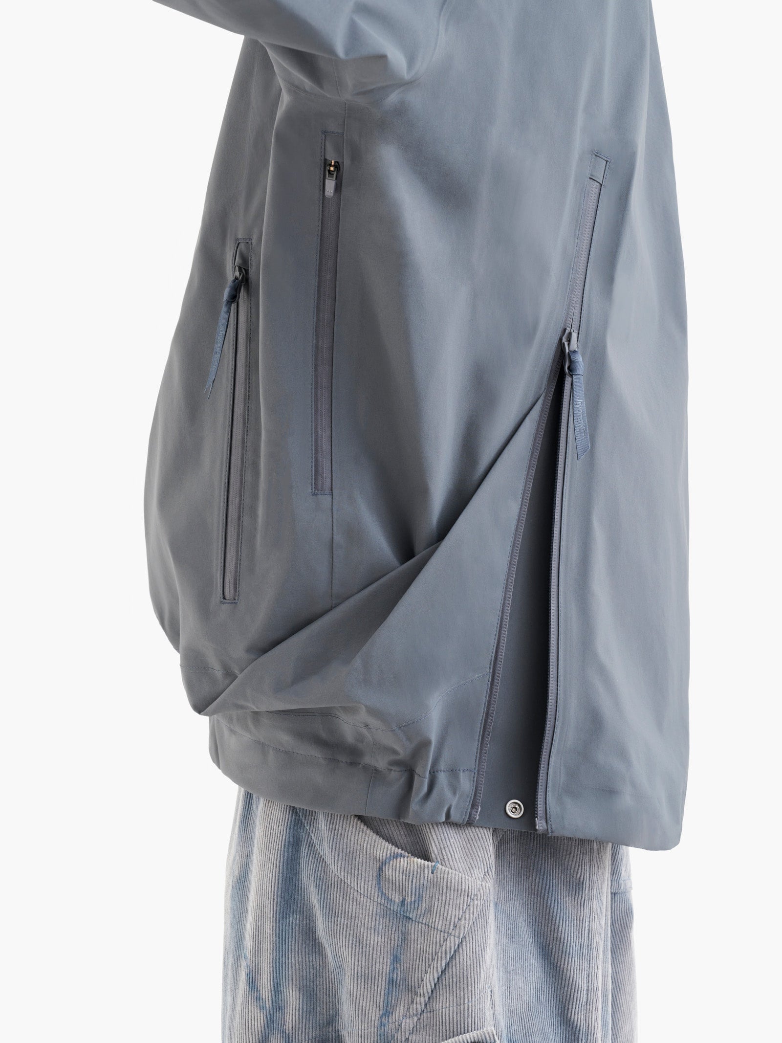 Jiyong Kim - Gore-Tex Draped Windbreaker (Grey) product image 9 | TRAB K-Fashion Australia
