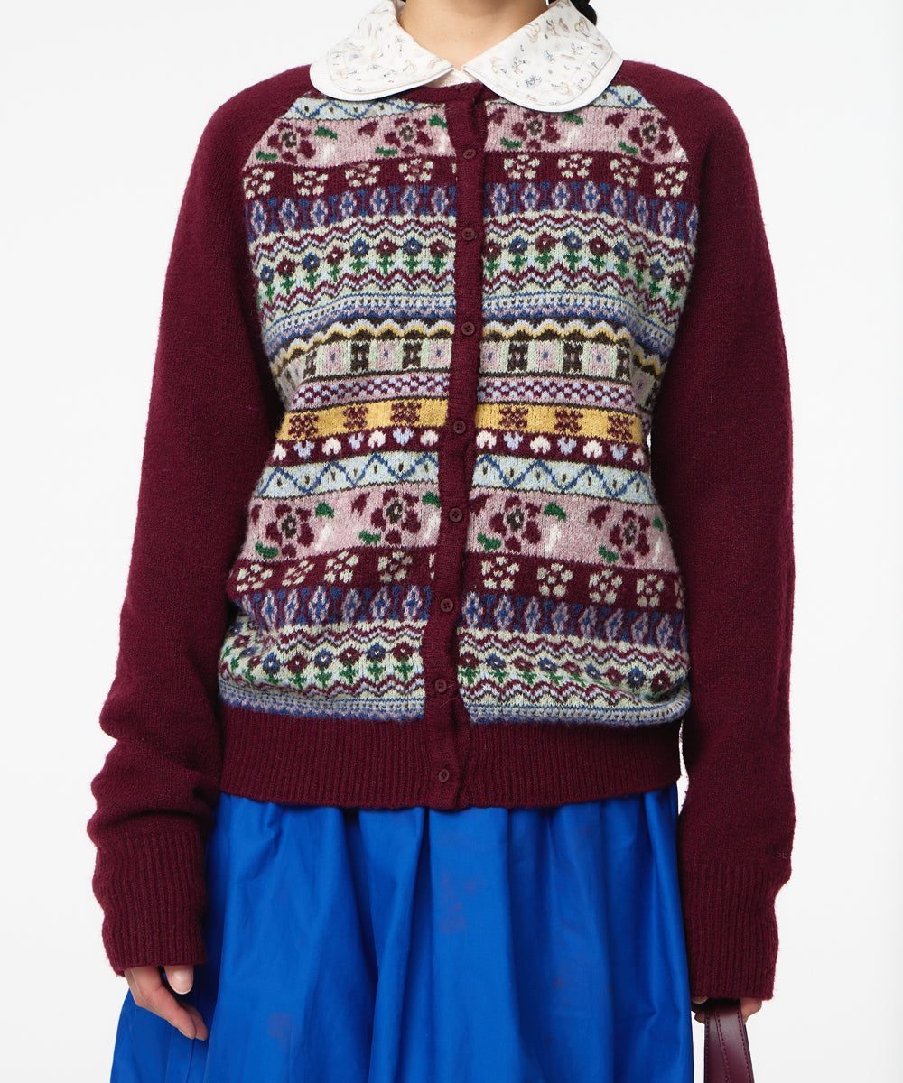 Coyseio - Cottage Knit Cardigan (Wine) product image 4 | TRAB K-Fashion Australia