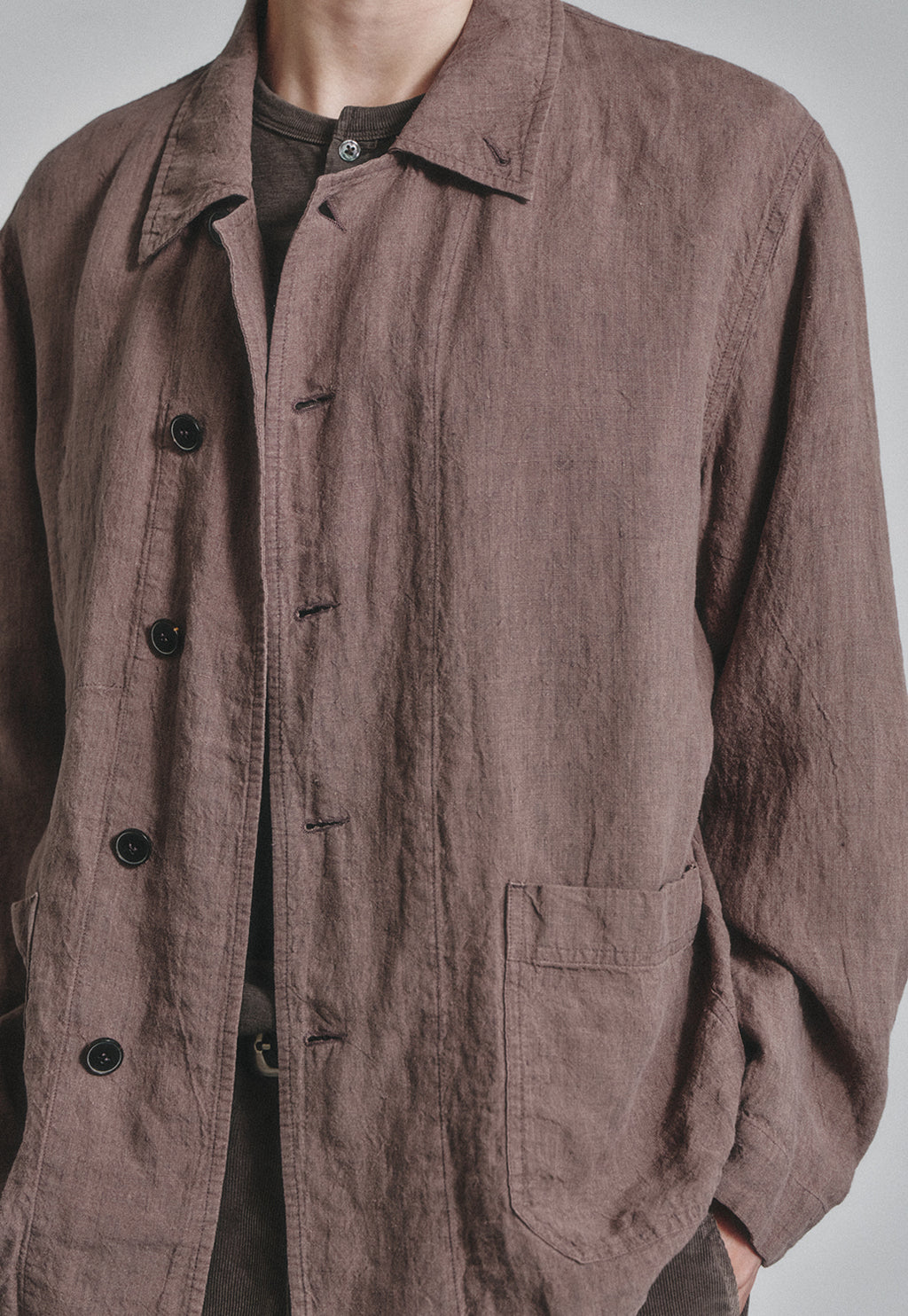 Art if acts - Linen French Work Jacket (Wood) product image 6 | TRAB K-Fashion Australia