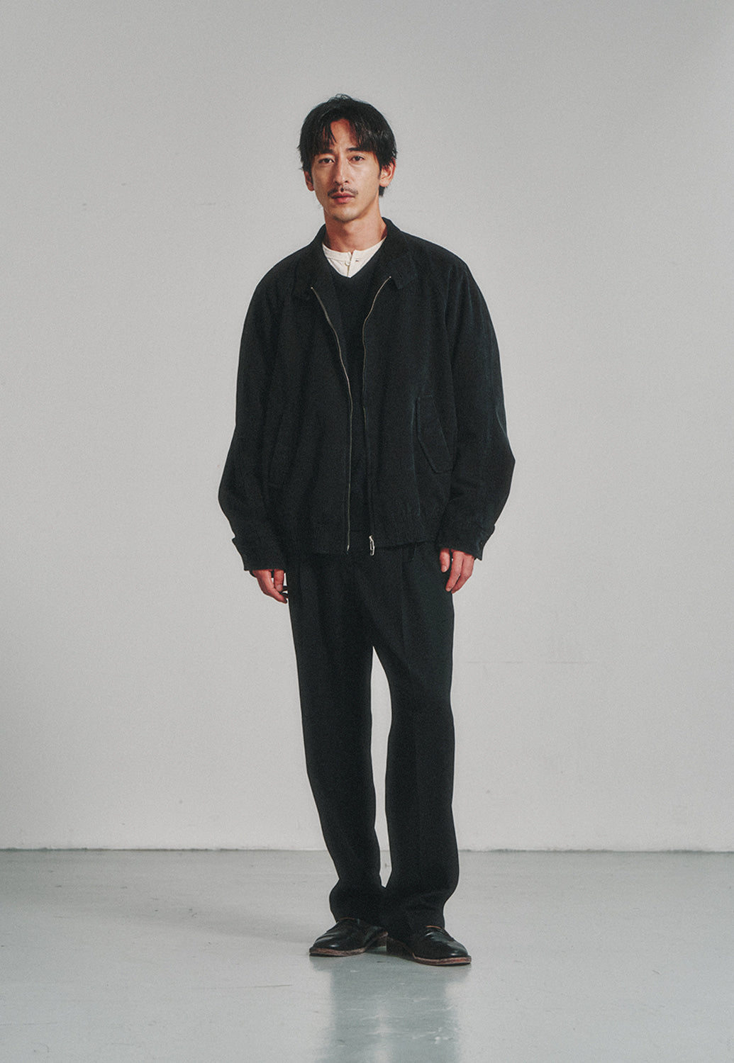 Art if acts - Washed Cotton Harrington Jacket (Black) product image 2 | TRAB K-Fashion Australia