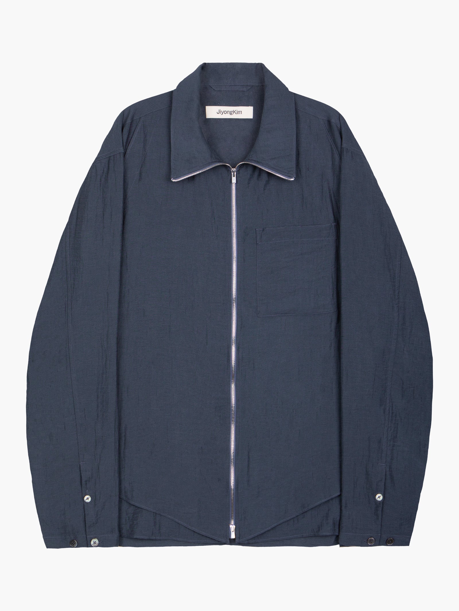 Jiyong Kim - Layered Zip-Up Shirt (Blue) product image 1 | TRAB K-Fashion Australia