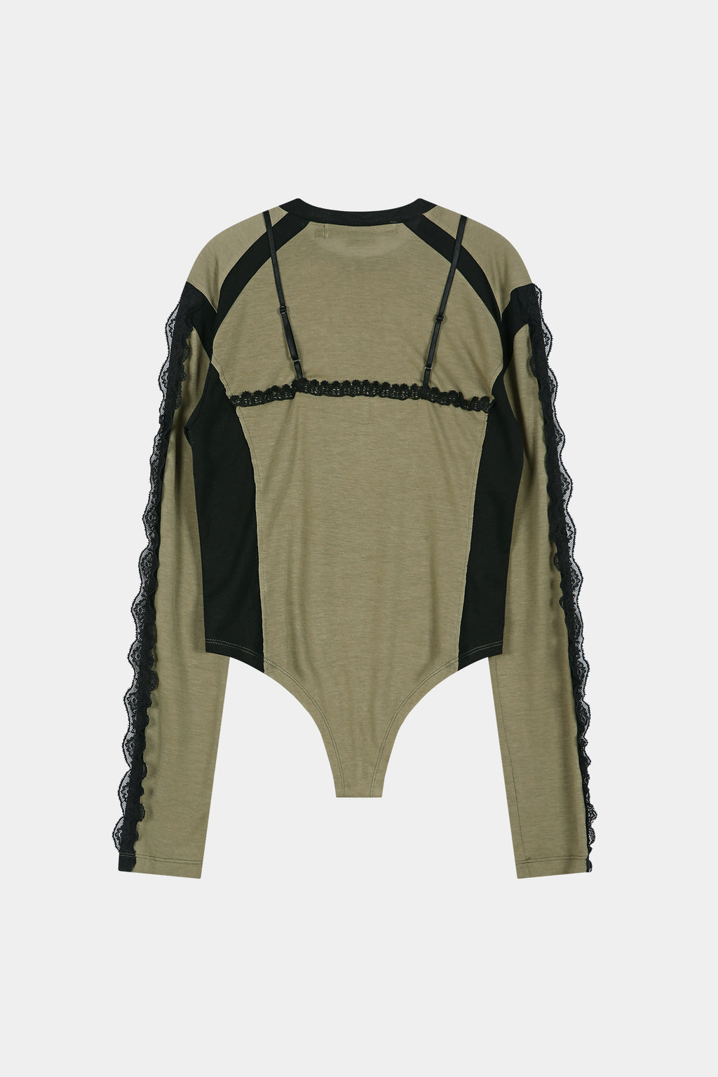 Andersson Bell - Strap Detail Long Sleeve Bodysuit (khaki) (Khaki) product image 10 | TRAB K-Fashion Australia