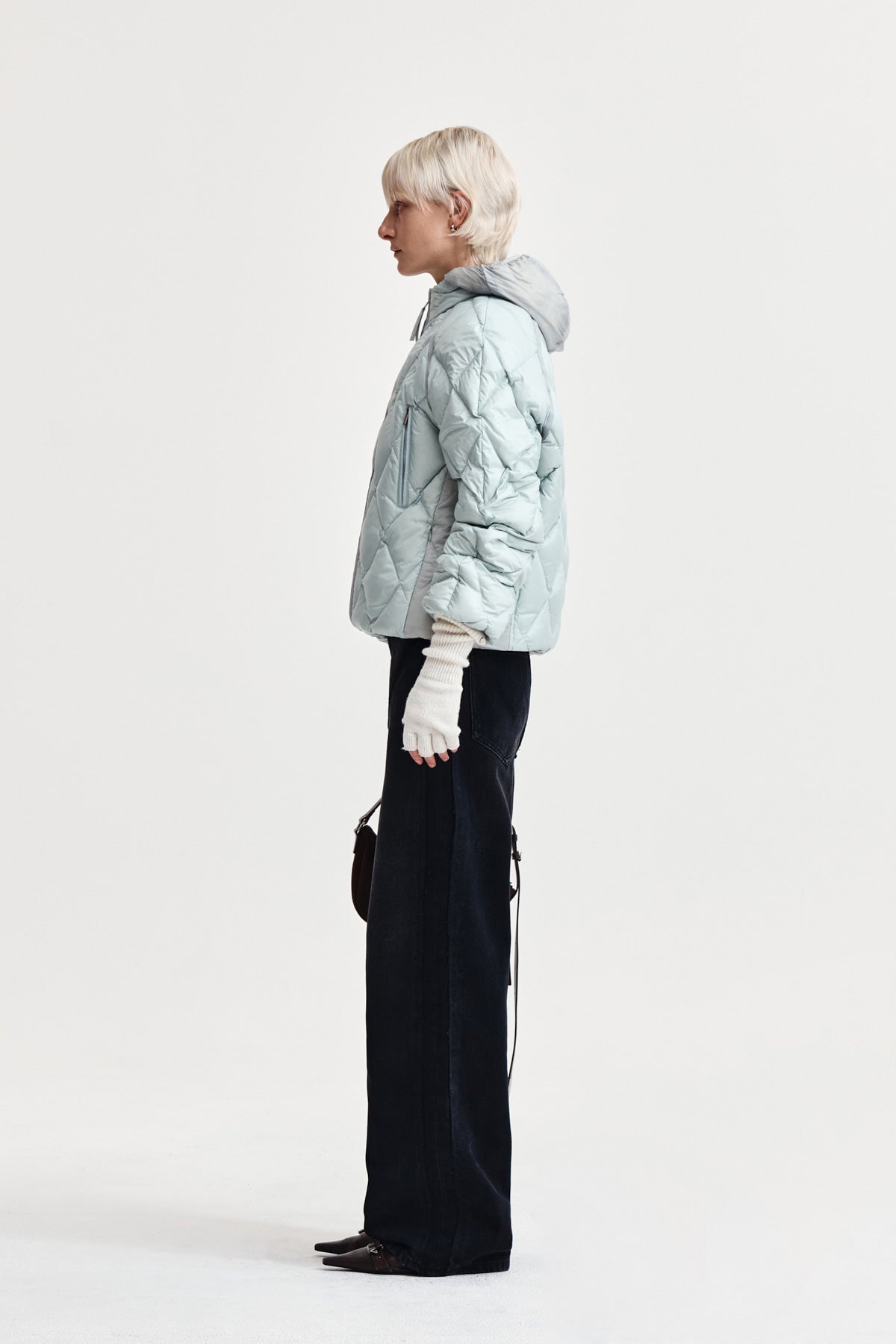 Matin Kim - Quilting Hoody Lightweight Jumper (down Blended) (Mint) product image 6 | TRAB K-Fashion Australia