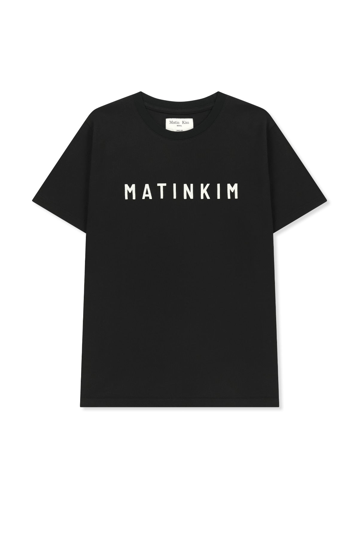 Matin Kim - Applique Felt Logo Top (Black) product image 1 | TRAB K-Fashion Australia
