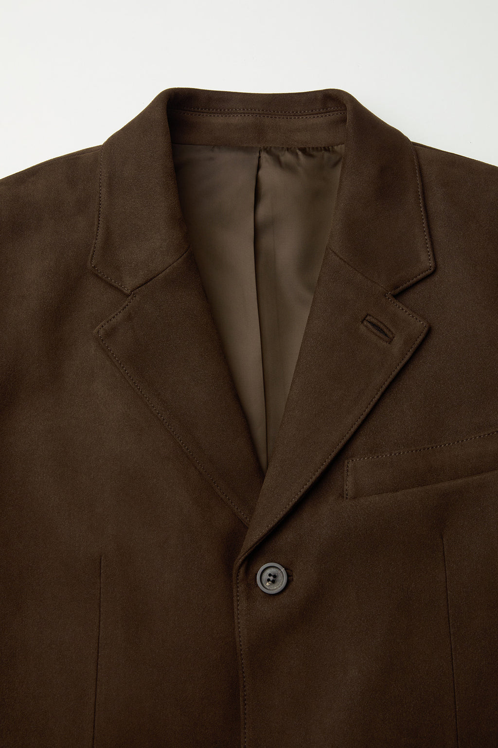Coor - Fake Suede 3-Button Blazer (Dark Brown) product image 5 | TRAB K-Fashion Australia