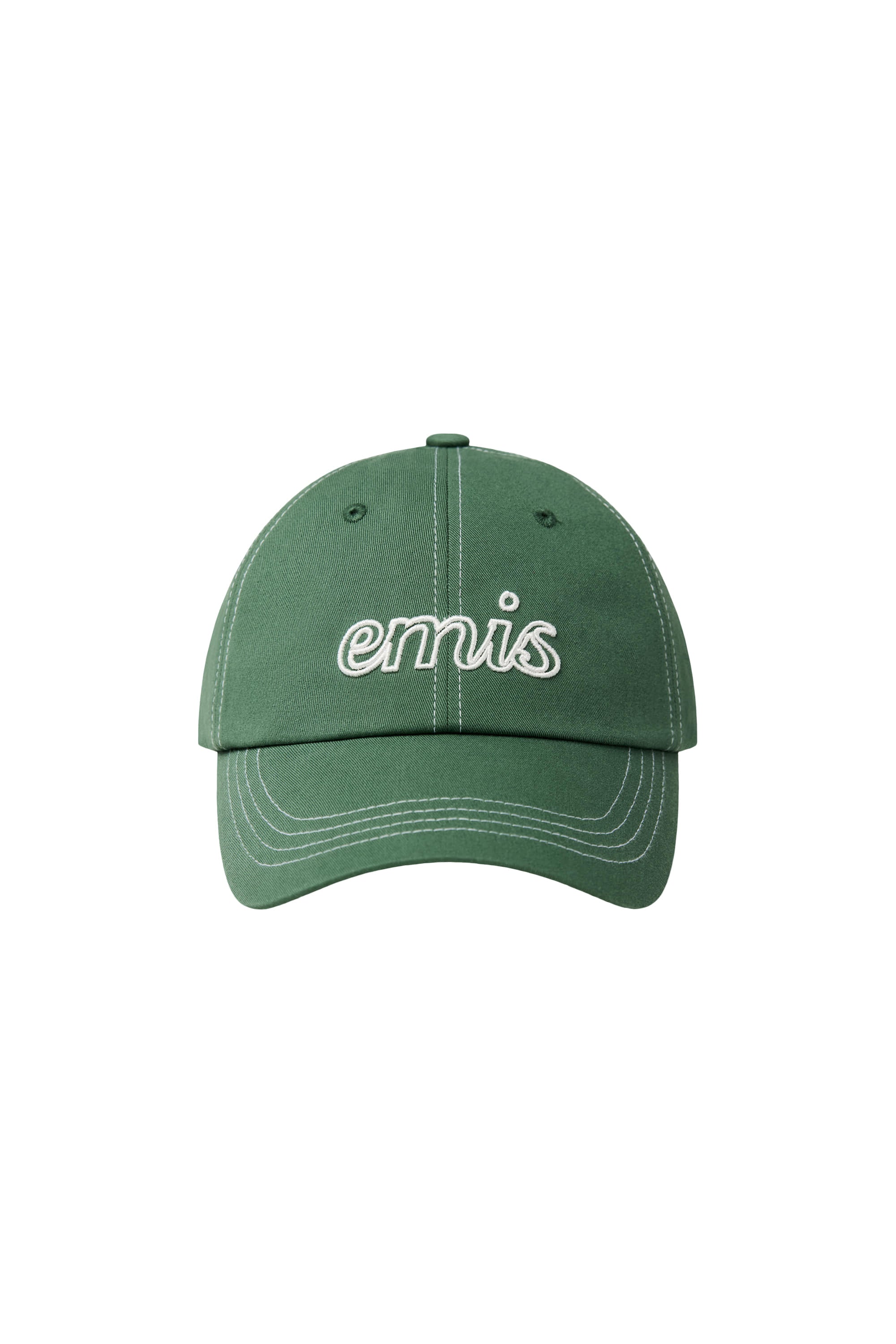 Emis - Lettering Logo White Stitch Ball Cap (Green) product image 1 | TRAB K-Fashion Australia