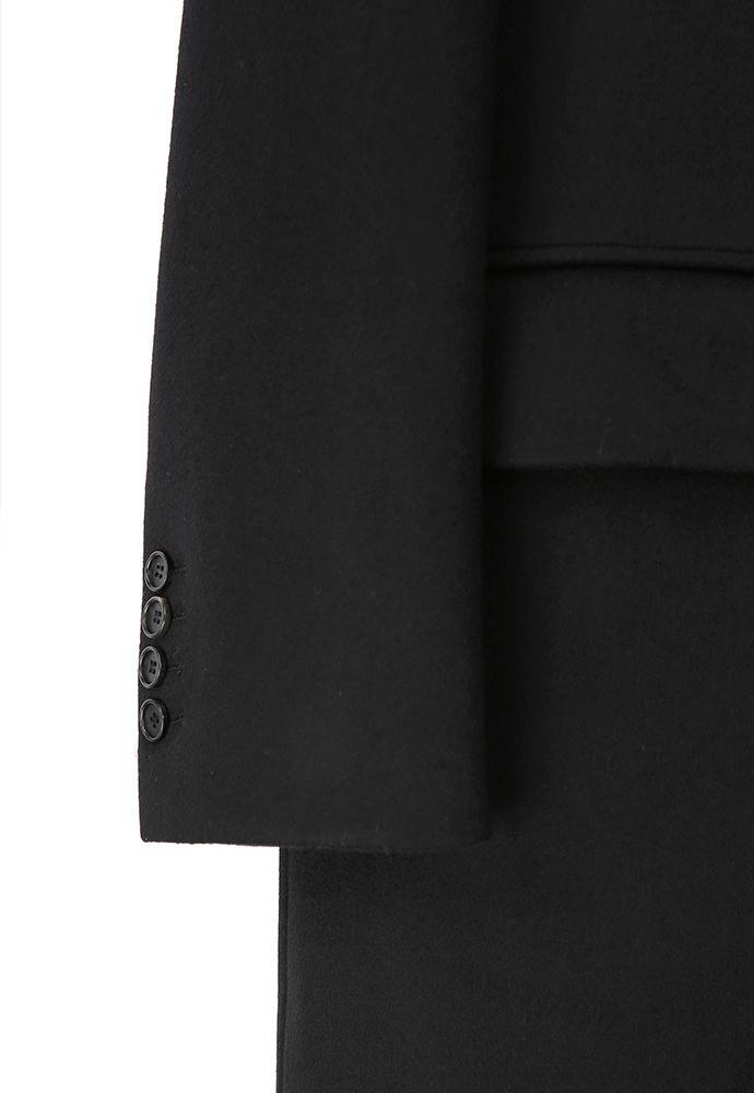 Art if acts - Leather Collar Double-Breasted Coat (Black) product image 14 | TRAB K-Fashion Australia