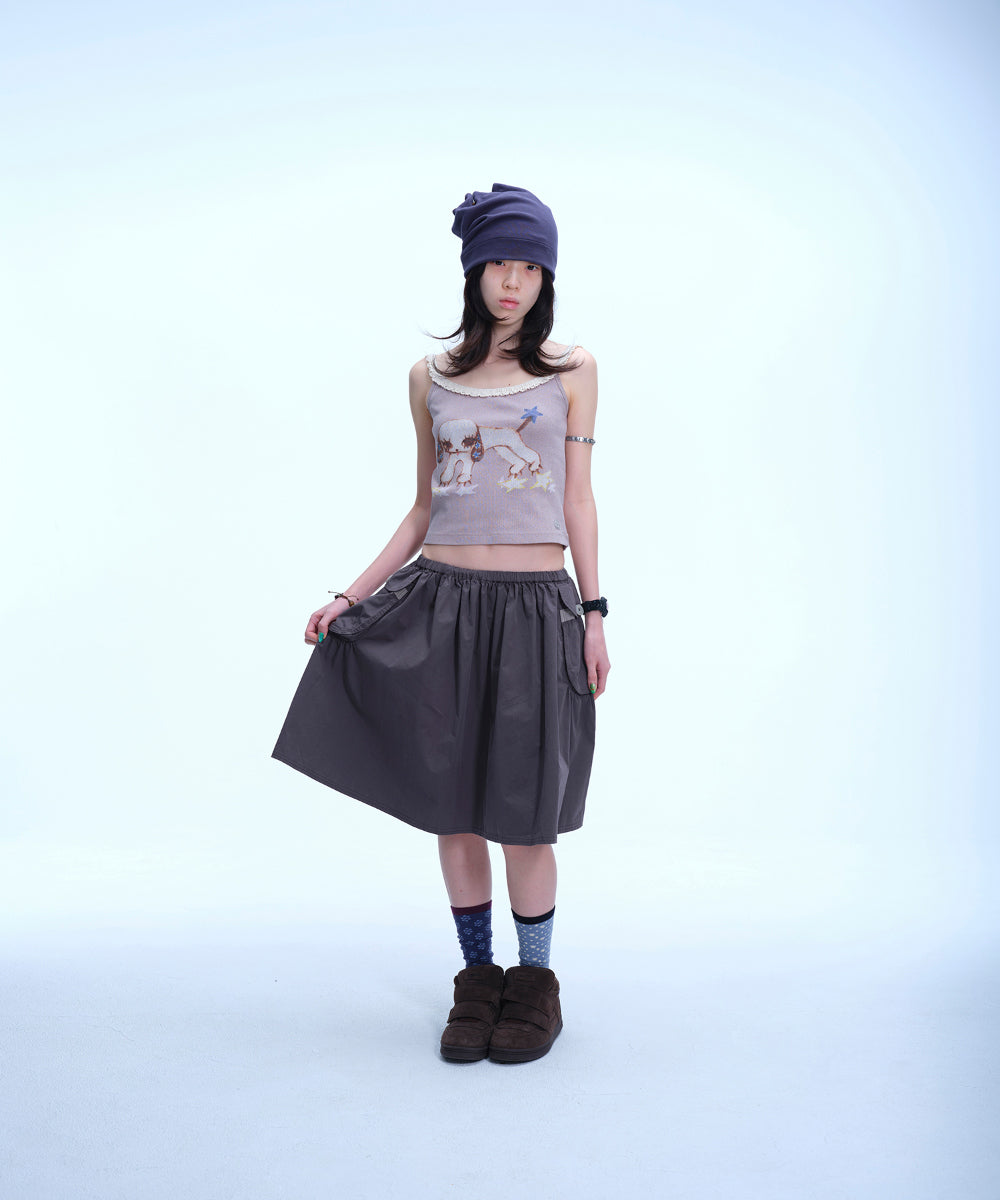 Coyseio - Vintage Puppy Lace Sleeveless (Light Purple) product image 3 | TRAB K-Fashion Australia