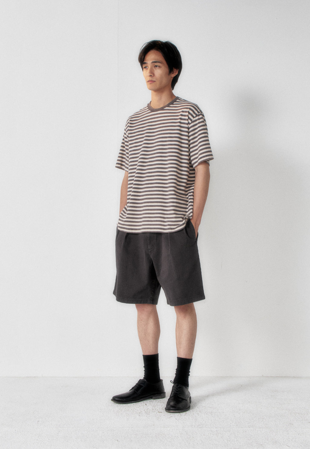 Art if acts - French Stripe S/S Tee (Faded Charcoal) product image 3 | TRAB K-Fashion Australia