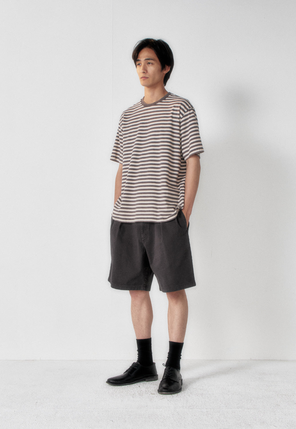 Art if acts - French Stripe S/S Tee (Faded Charcoal) product image 3 | TRAB K-Fashion Australia