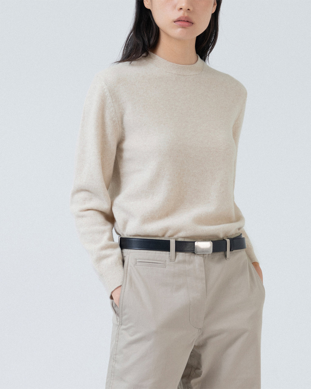 Brownyard - Extra Super Fine Crewneck Knit (Beige) product image 4 | TRAB K-Fashion Australia