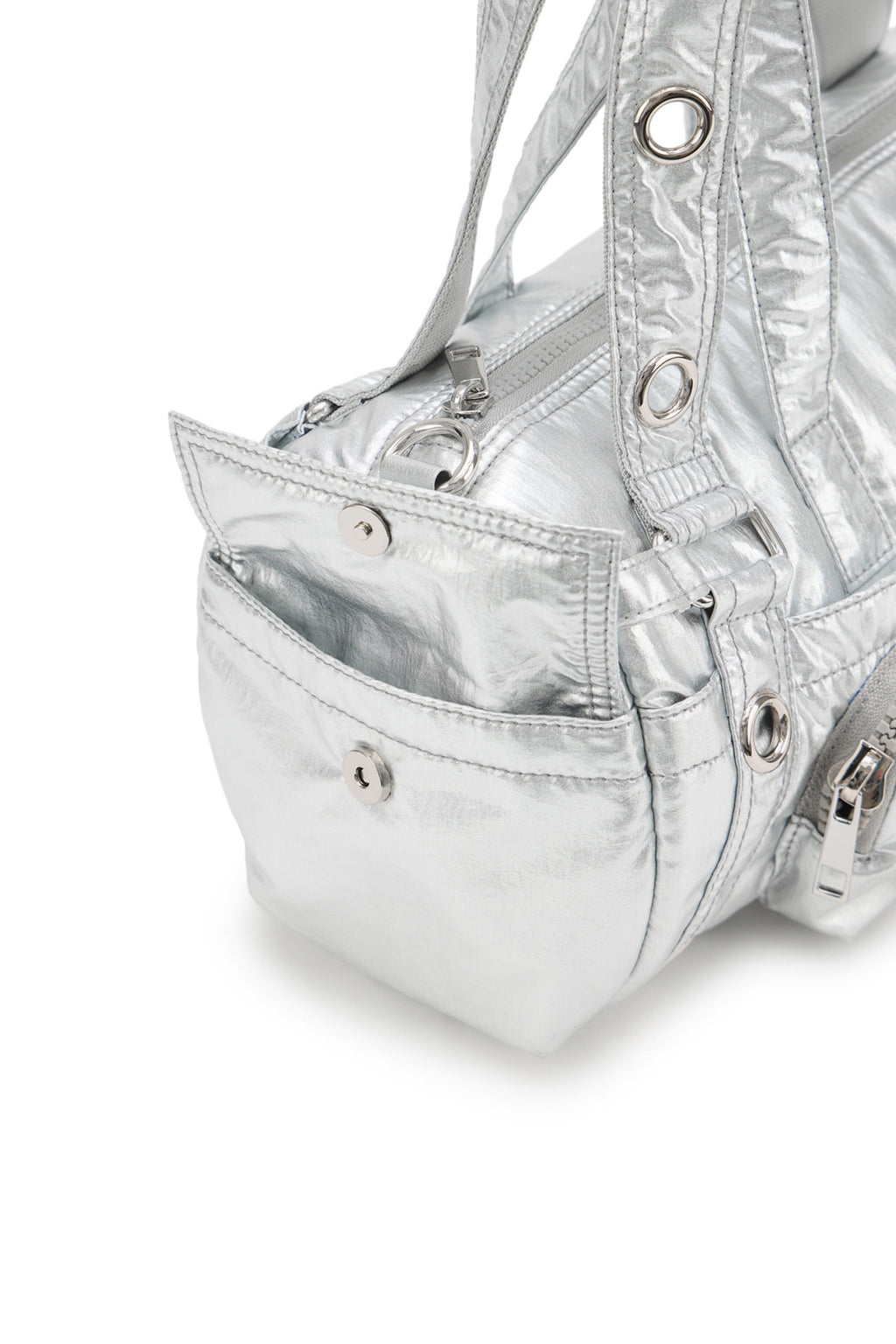 Deinet - Eyelet Glossy Mini Duffle Bag (Silver) product image 12 | TRAB K-Fashion Australia
