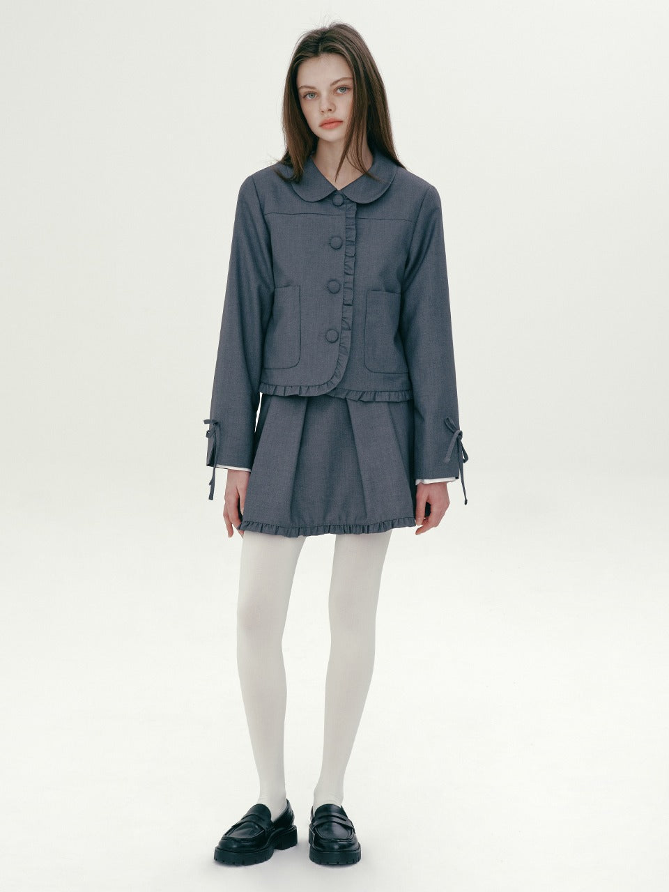 Margarin Fingers - Plump Frill Skirt (Grey) product image 1 | TRAB K-Fashion Australia
