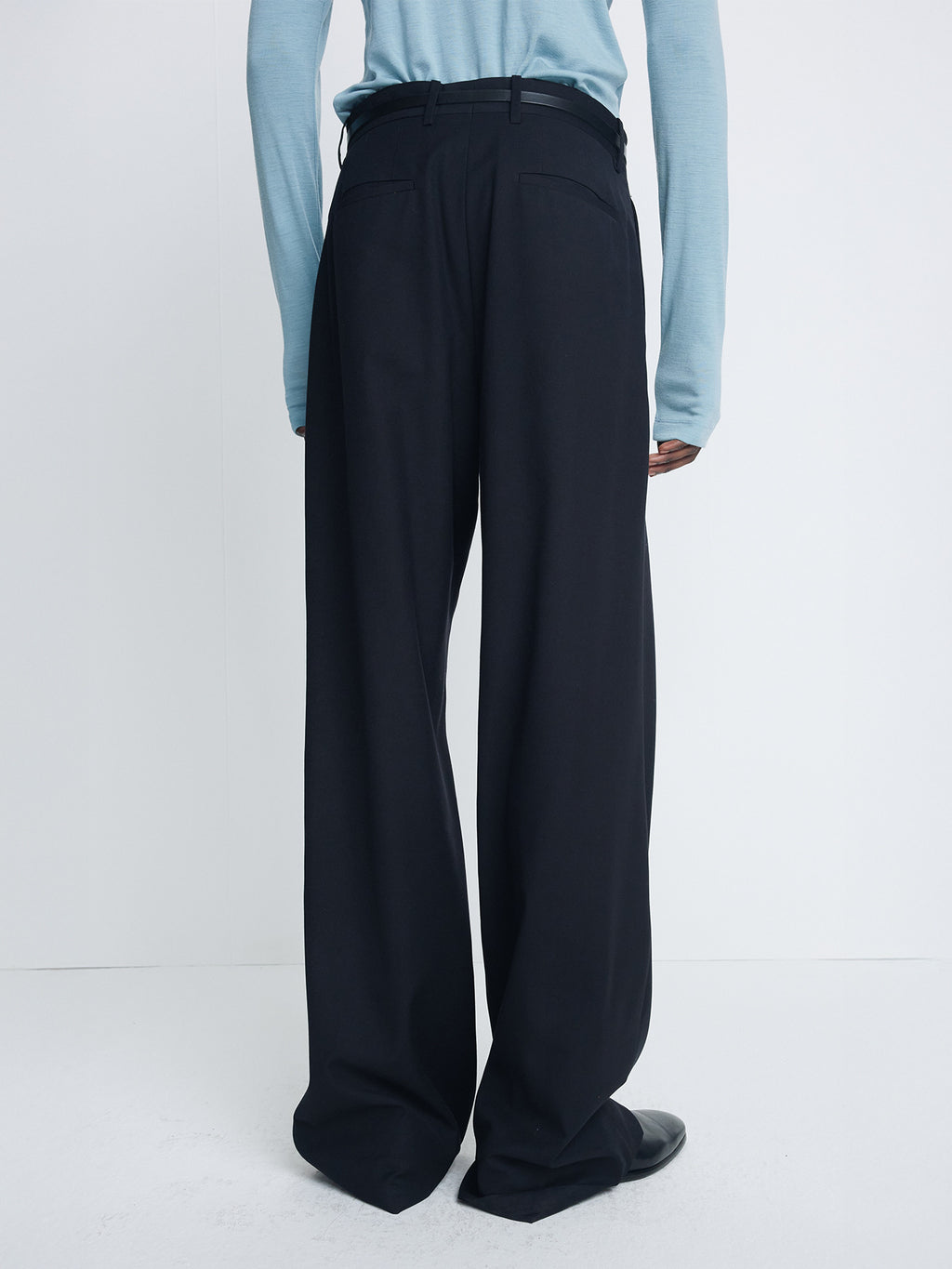 Tonywack - Cross Tuck Wide Trousers (Black) product image 6 | TRAB K-Fashion Australia
