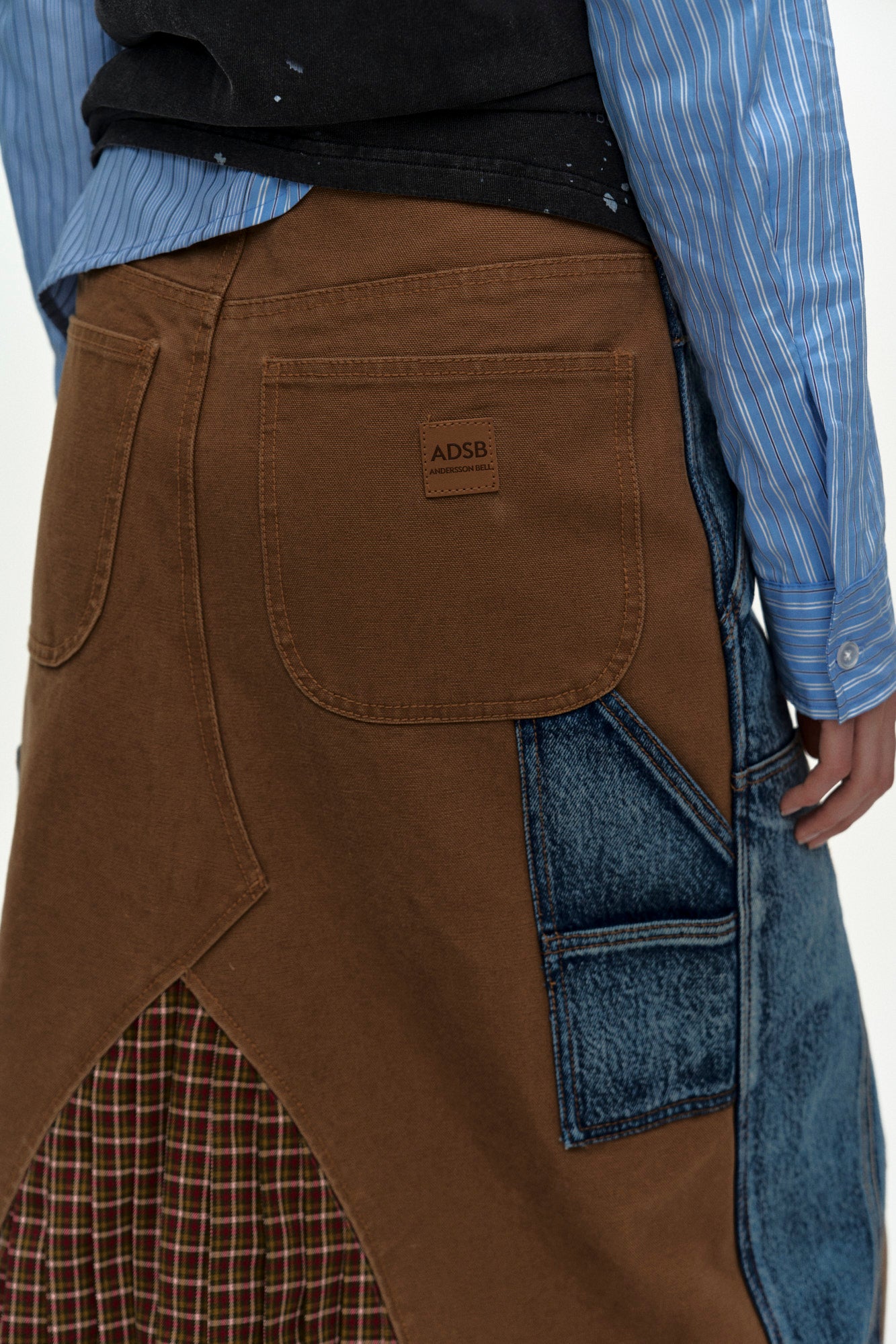 Andersson Bell - Carpenter Deconstructed Pleats Skirt (Hamilton Brown) product image 5 | TRAB K-Fashion Australia