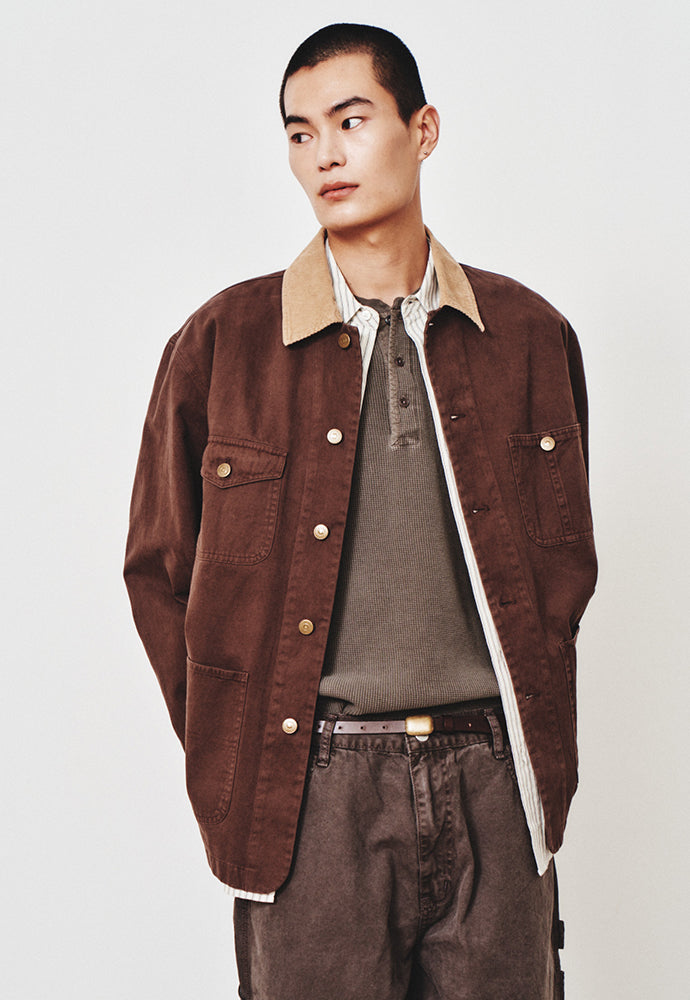 Art if acts - Garment Washed Chore Jacket (Vintage Brown) product image 6 | TRAB K-Fashion Australia