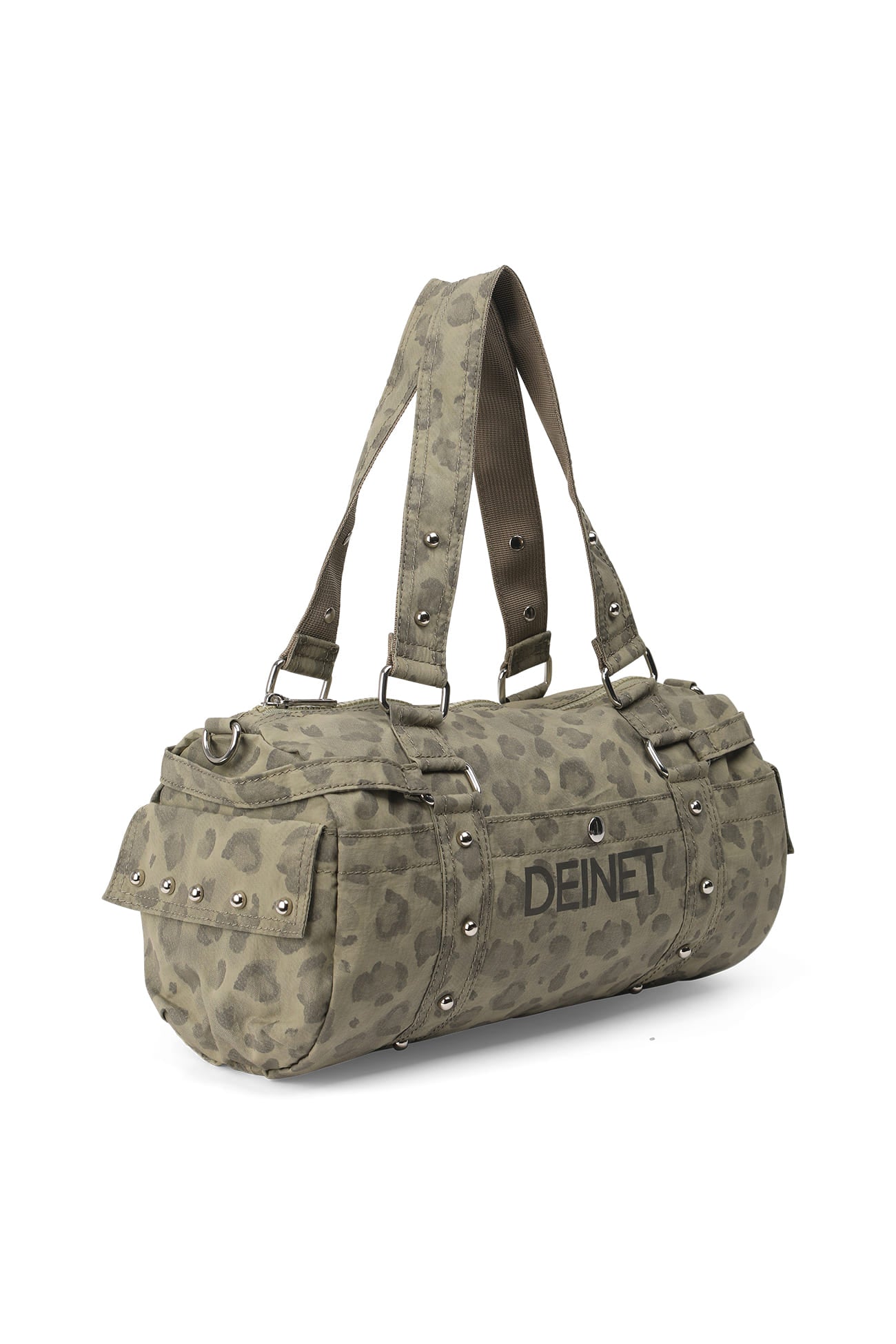 Deinet - Logo Leopard Duffle Mini Bag (Khaki) product image 4 | TRAB K-Fashion Australia